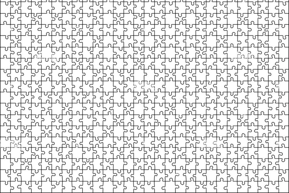 Jigsaw Puzzle Blank Template Cut Lines For 500 Pieces Jigsaw