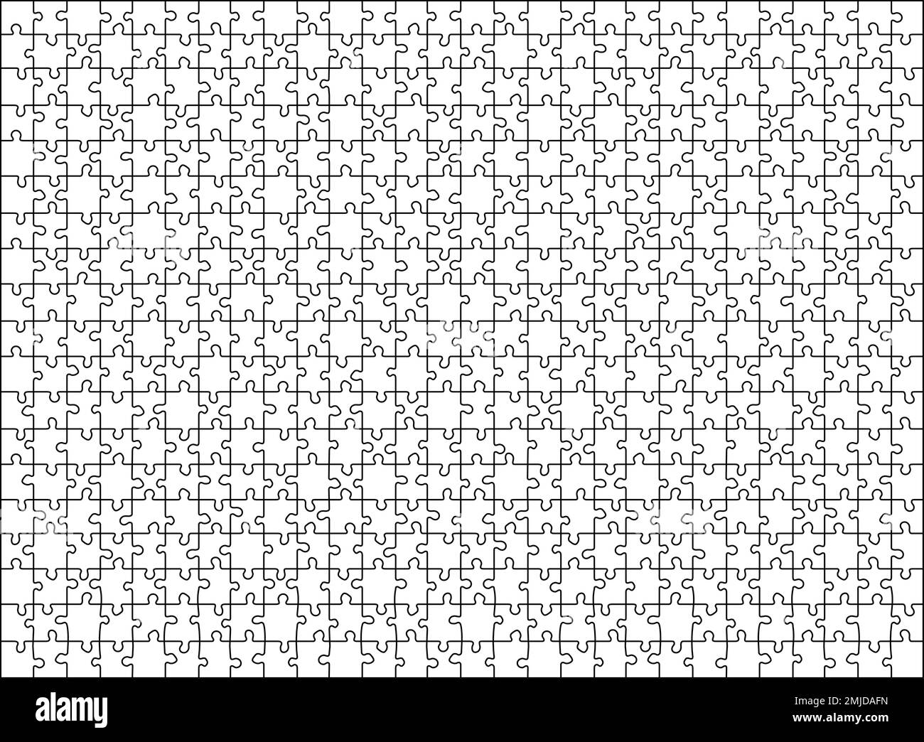 Jigsaw Puzzle Blank Template Cut Lines For 500 Pieces Jigsaw Puzzle Stock Vector Image U0026 Art Alamy