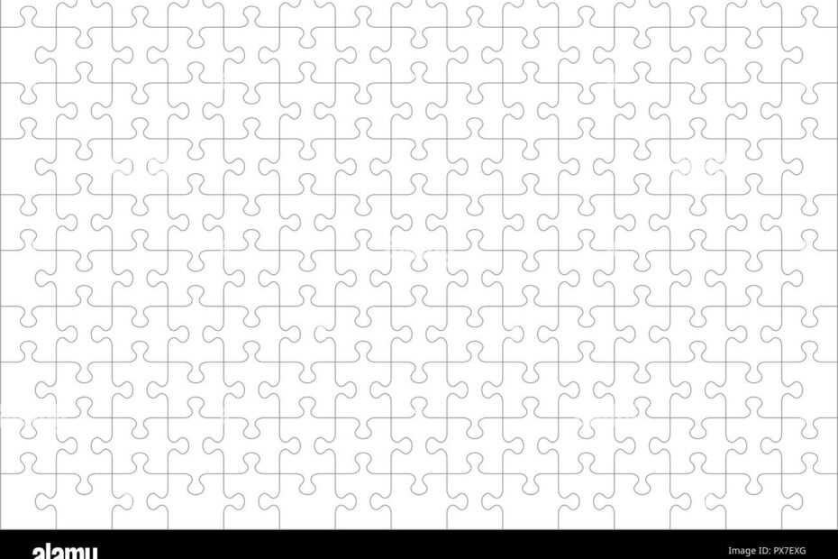 Jigsaw Puzzle Blank Template Or Cutting Guidelines Of 150 Transparent Pieces Landscape Orientation And Visual Ratio 3 2 every Piece Is A Single Shape Stock Vector Image U0026 Art Alamy