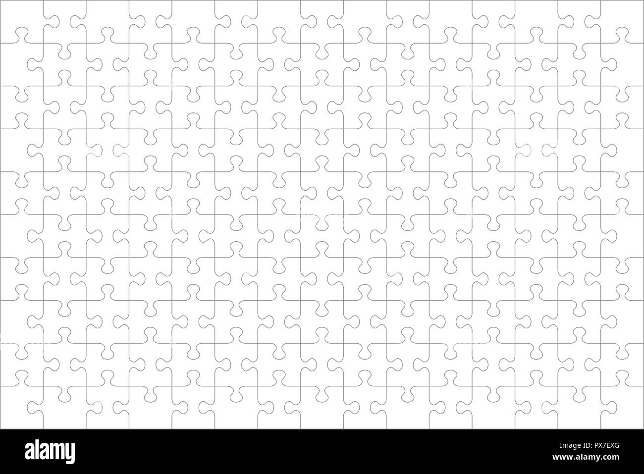 Jigsaw Puzzle Blank Template Or Cutting Guidelines Of 150 Transparent Pieces Landscape Orientation And Visual Ratio 3 2 every Piece Is A Single Shape Stock Vector Image U0026 Art Alamy