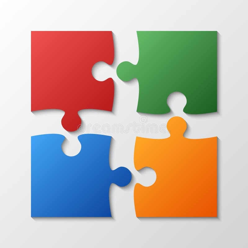 puzzle pieces template colour
