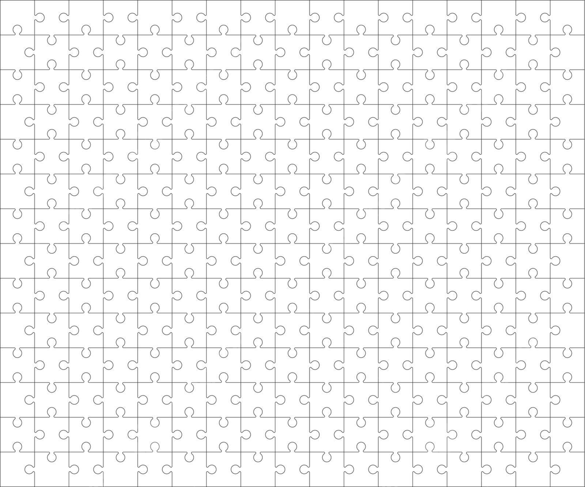 puzzle outline template vector