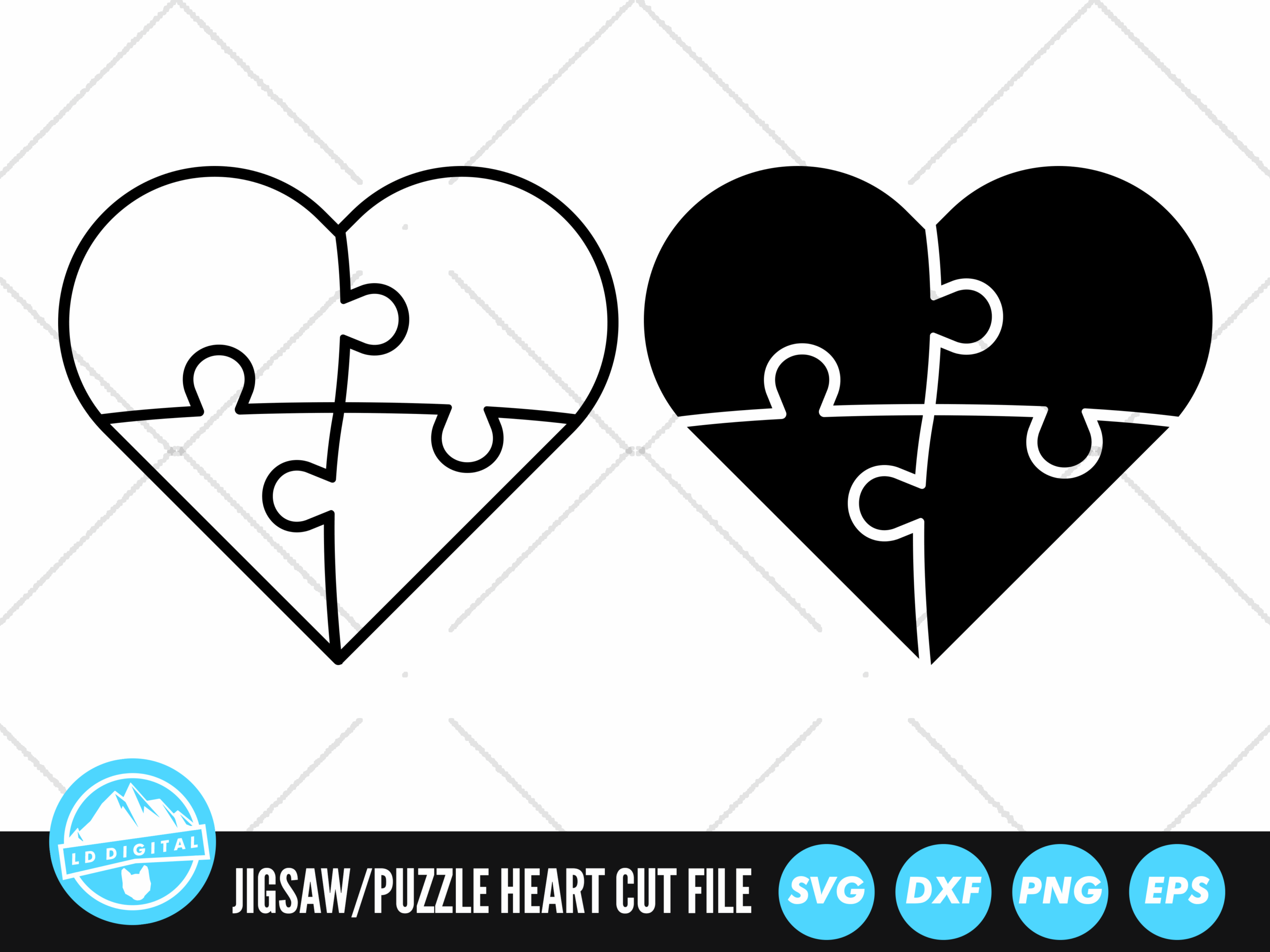 heart jigsaw puzzle template