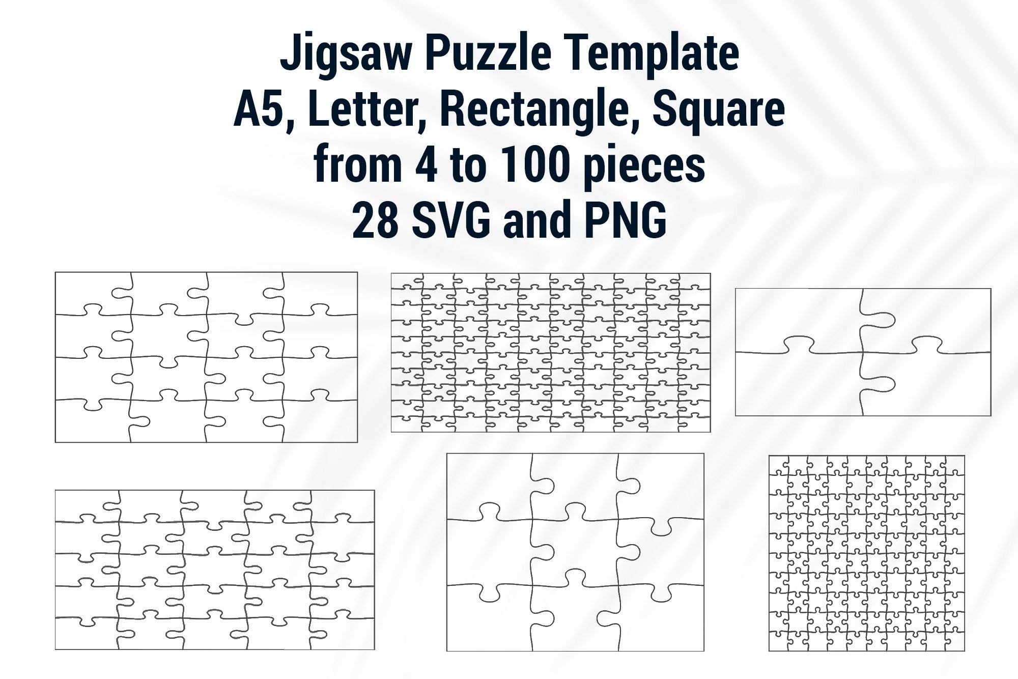 Jigsaw Puzzle Pieces Templates SVG And Photo Puzzle Creator