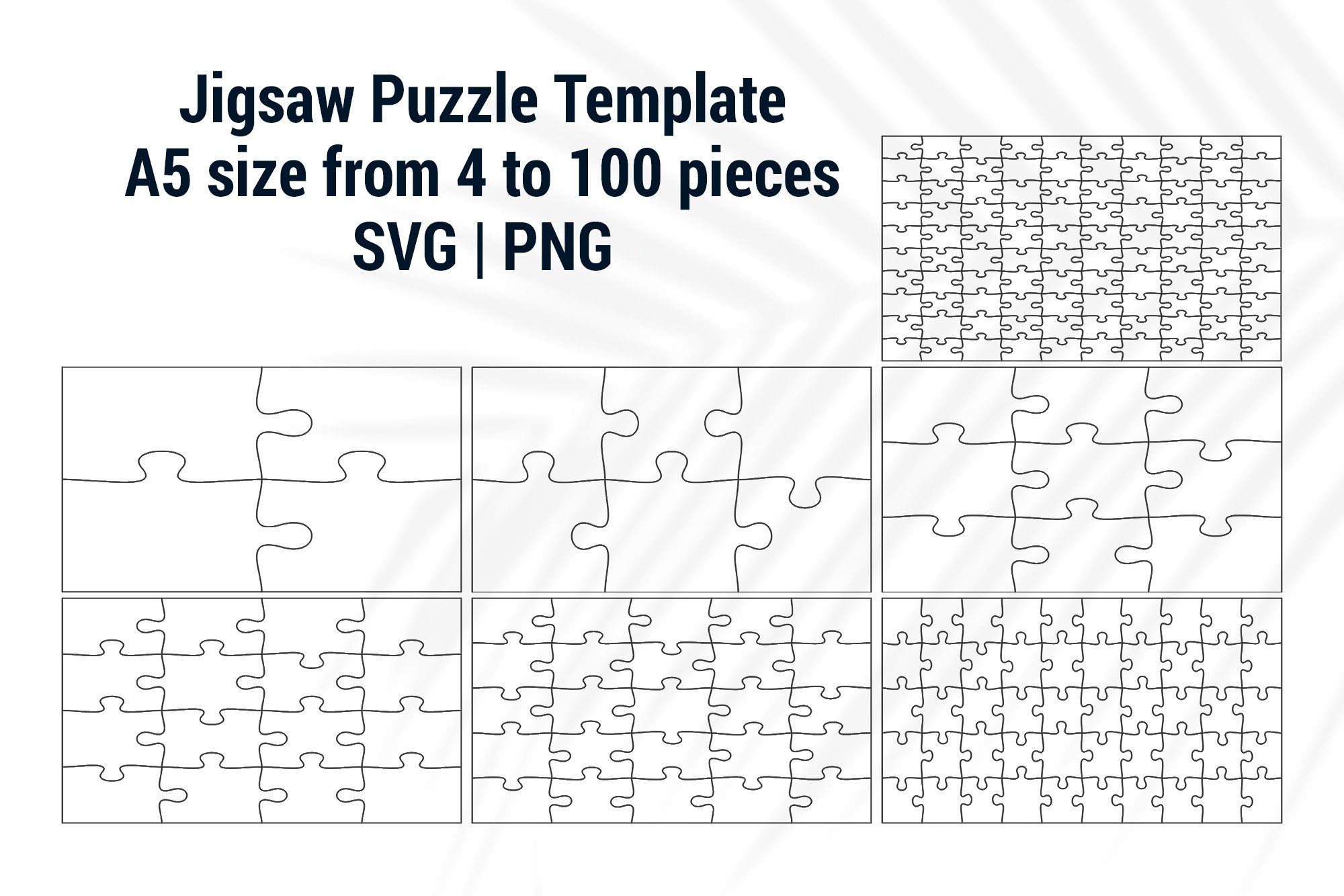 Jigsaw Puzzle Pieces Templates SVG And Photo Puzzle Creator