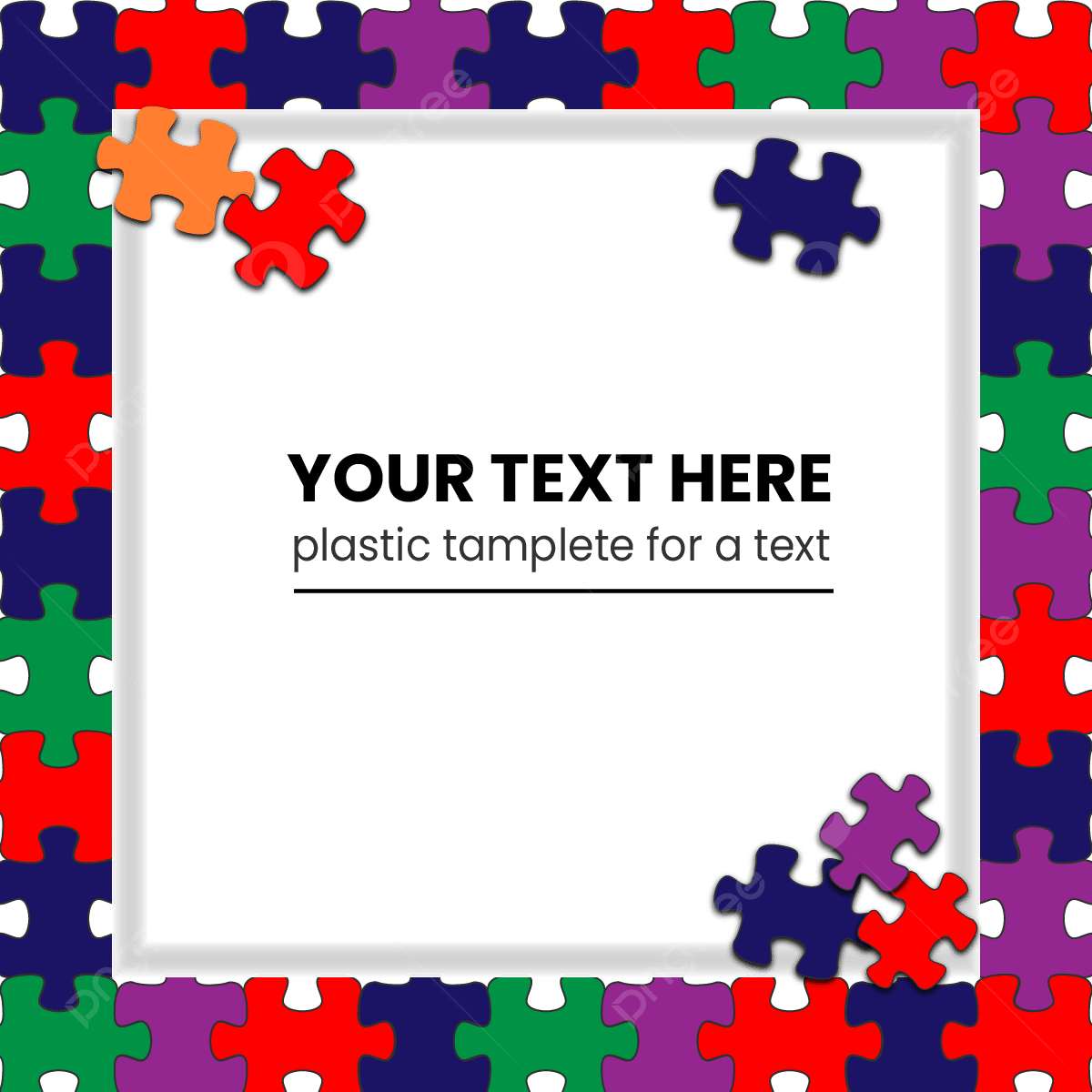 Jigsaw Puzzle Pieces Vector PNG Images Colorful Puzzle Pieces Border Template Illustration Design Over A White Background Puzzle Border Puzzle Jigsaw PNG Image For Free Download