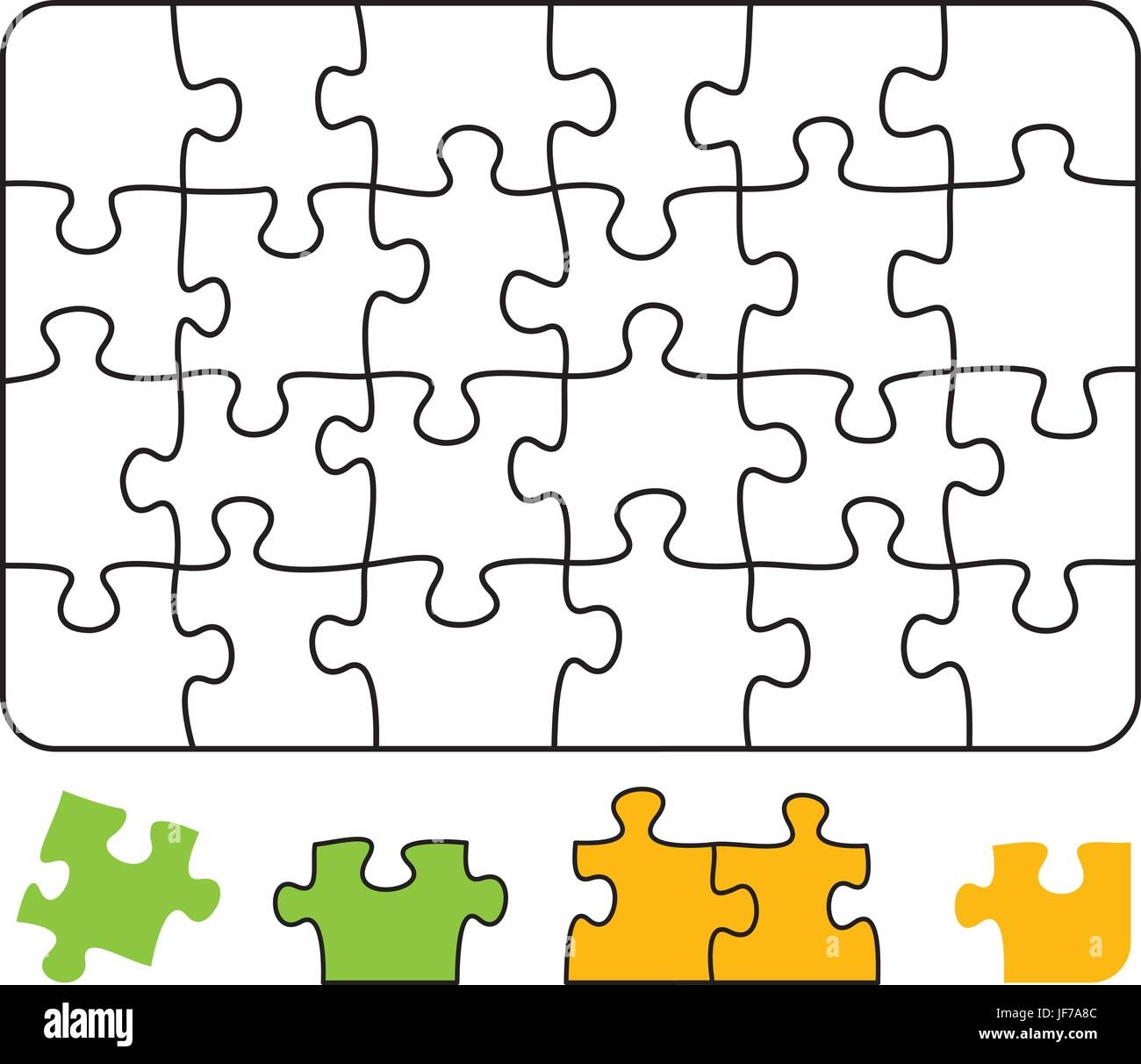 Jigsaw Puzzle Plays Stock Vector Images Alamy