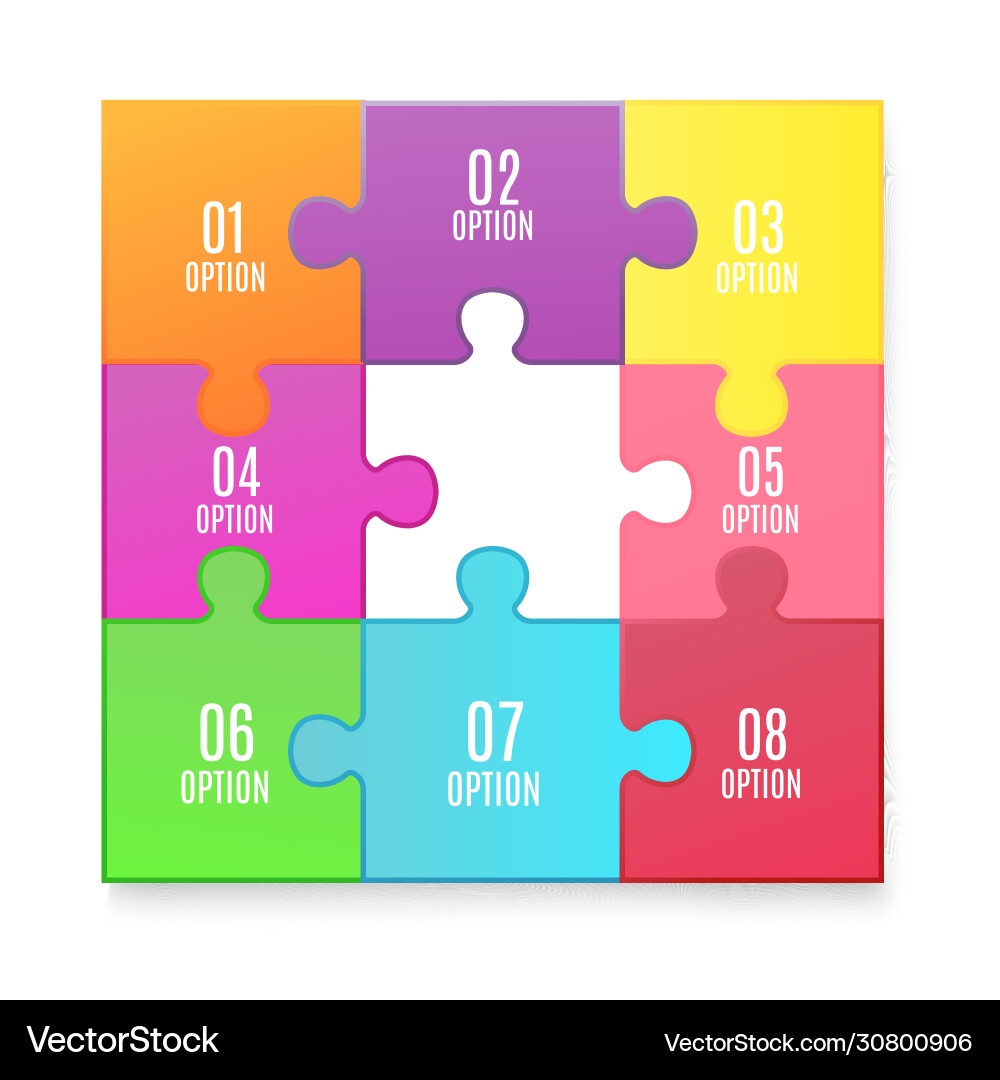 8 piece puzzle template free