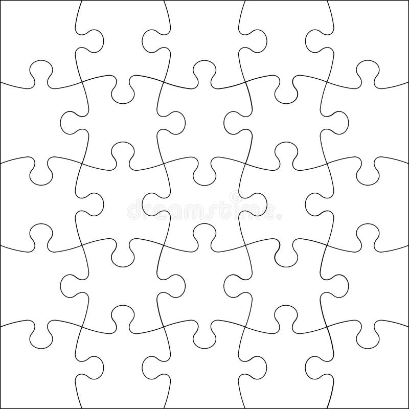 Jigsaw Puzzle Stock Vector Illustration Of Pattern Blank 34485935