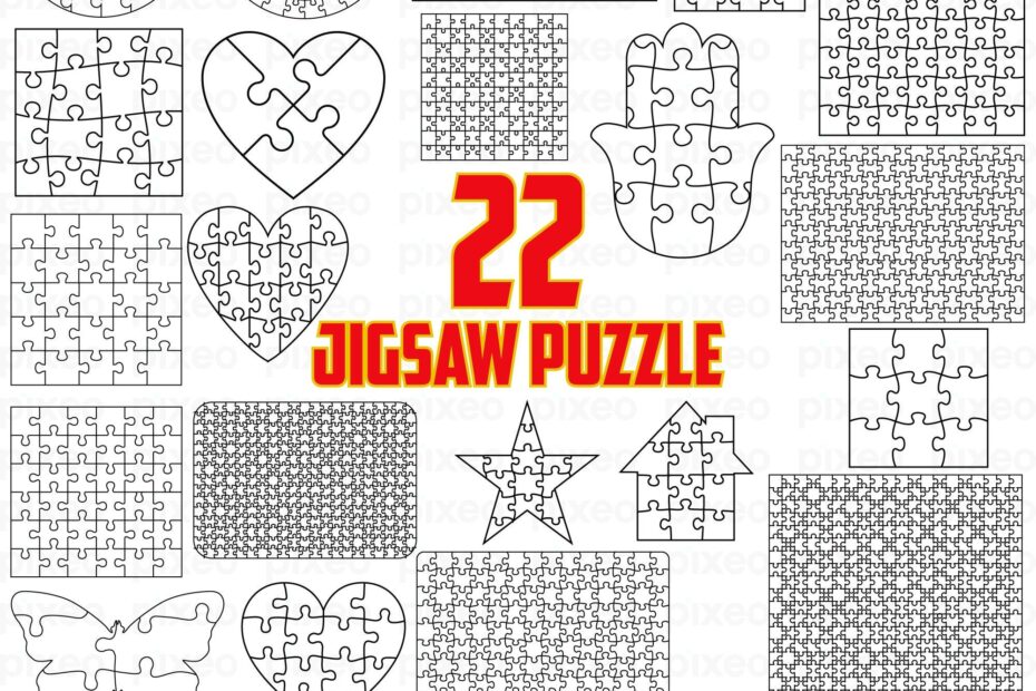 Jigsaw Puzzle Templates Svg Puzzle Svg Heart Jigsaw Puzzle Svg Puzzle Vector Puzzle Clipart Puzzles Laser Cut Jigsaw Puzzles Cricut
