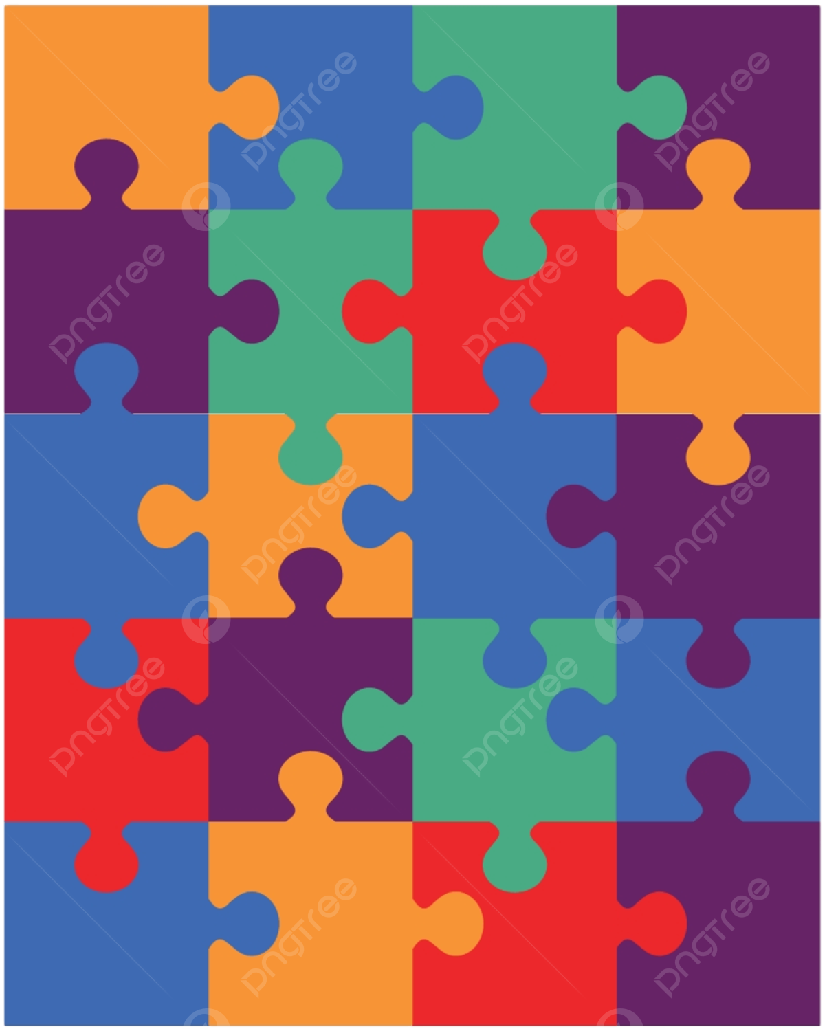 Jigsaw Puzzle Vector PNG Images Colorful Puzzle Template Jigsaw Texture Puzzle Shape Geometric PNG Image For Free Download