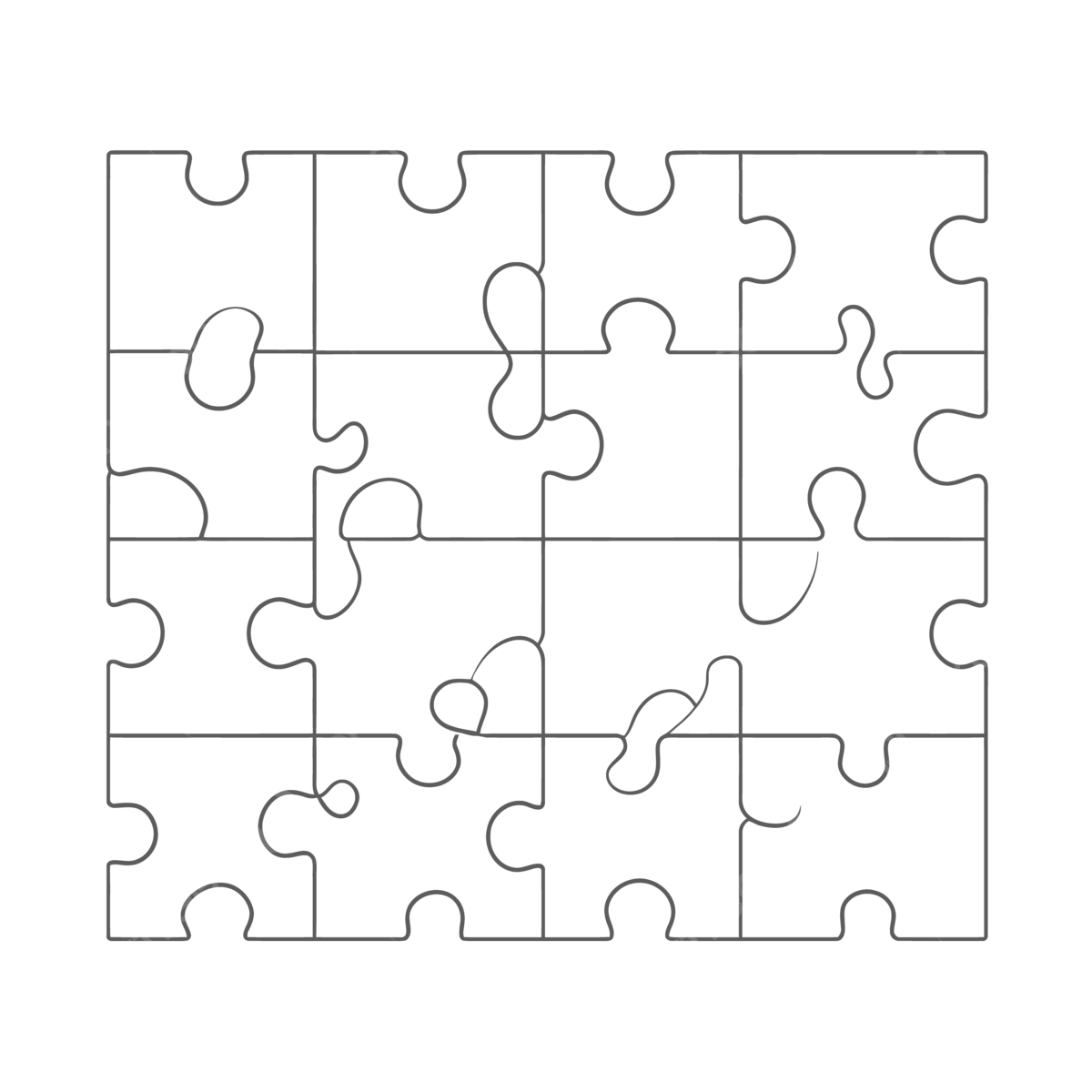Jigsaw Puzzles Template By Tiffany London Outline Sketch Drawing Vector Wing Drawing Plate Drawing Fan Drawing PNG And Vector With Transparent Background For Free Download
