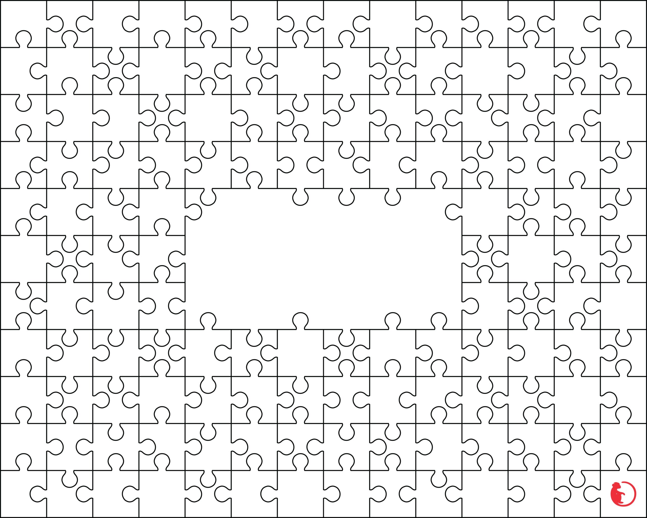 Jigsaw Template White Puzzle Design Instant Download Cricut File By Monkey Camouflage Design TheHungryJPEG