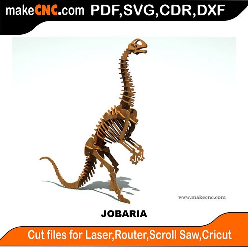 Jobaria Dinosaur Dino Bones Series 3D Puzzle Laser Cut Scroll Saw CNC Router Template Pattern DXF CDR SVG LaserscrollSVG