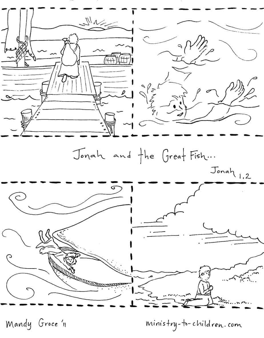 jonah whale coloring page