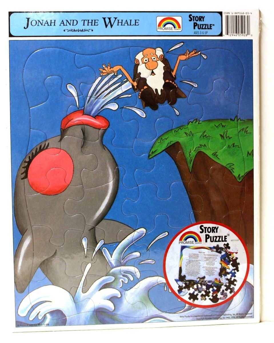 Jonah U0026 The Whale Story Jigsaw Puzzle 24 Piece Shrink wrap Has A Few Tiny Tears