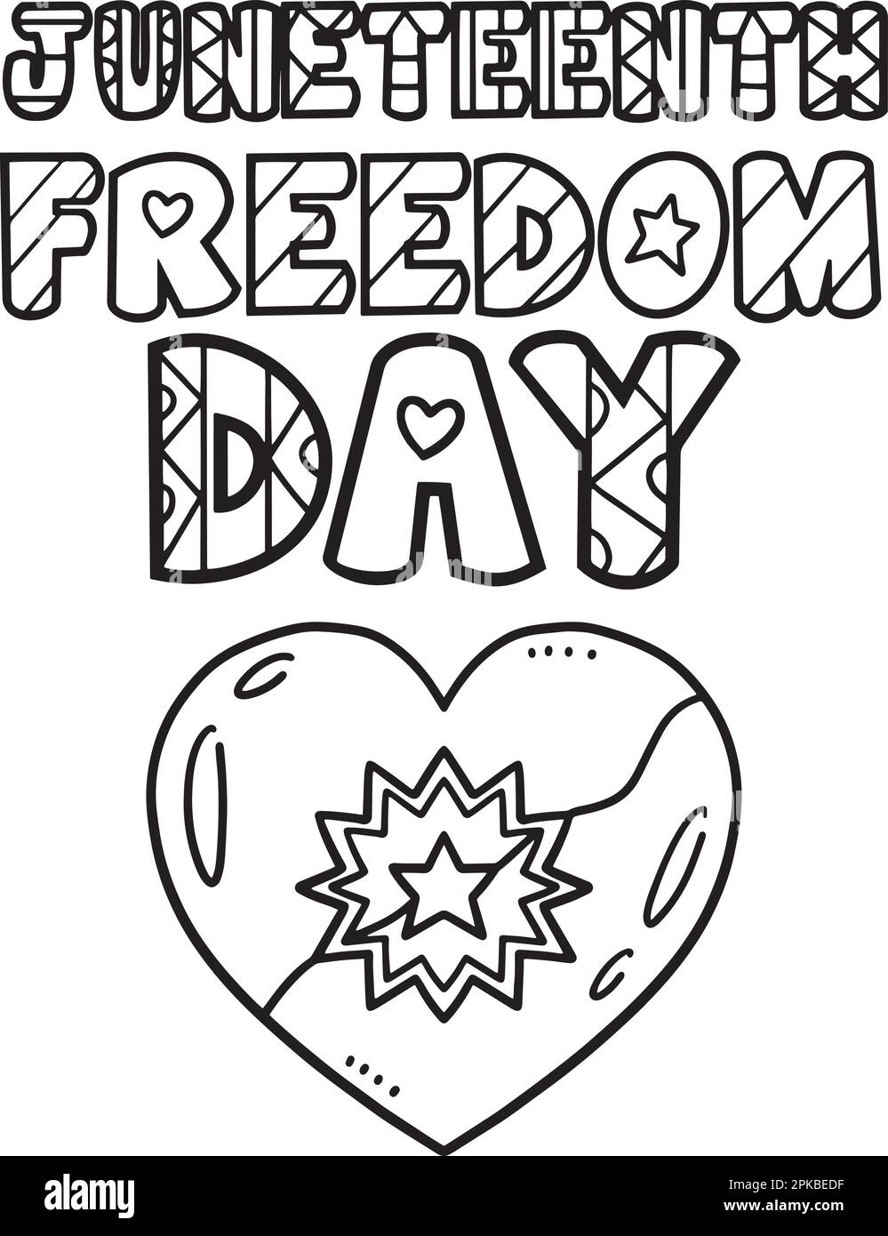 Juneteenth Freedom Day Isolated Coloring Page Stock Vector Image U0026 Art Alamy