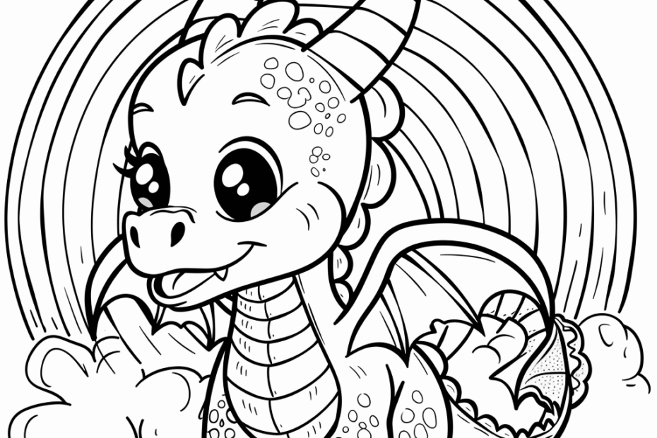 Kawaii Cute Dragon Coloring Pages Free U0026 Printable