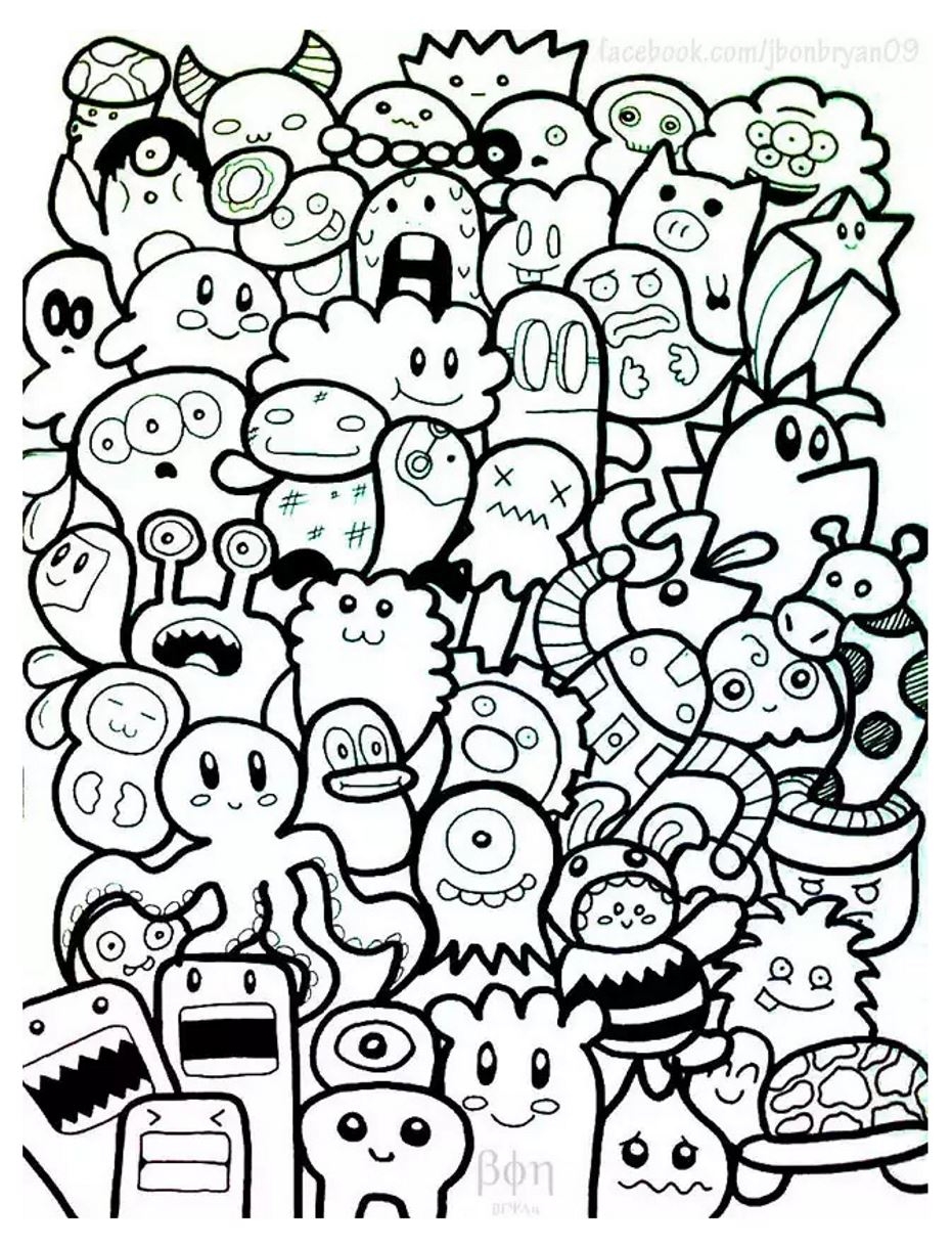 printable kawaii coloring pages