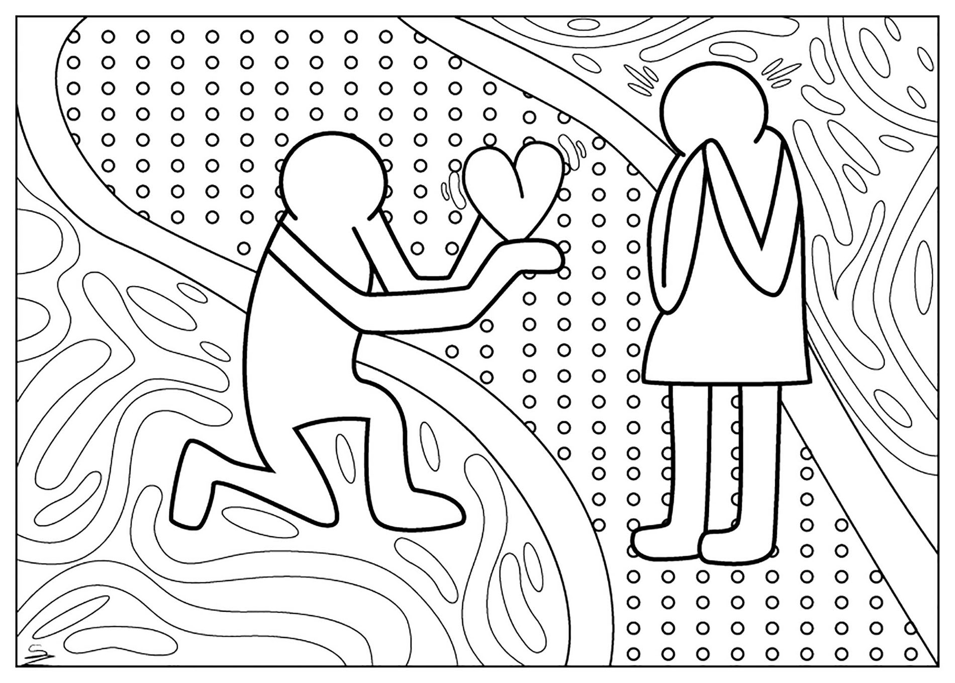 keith haring printable