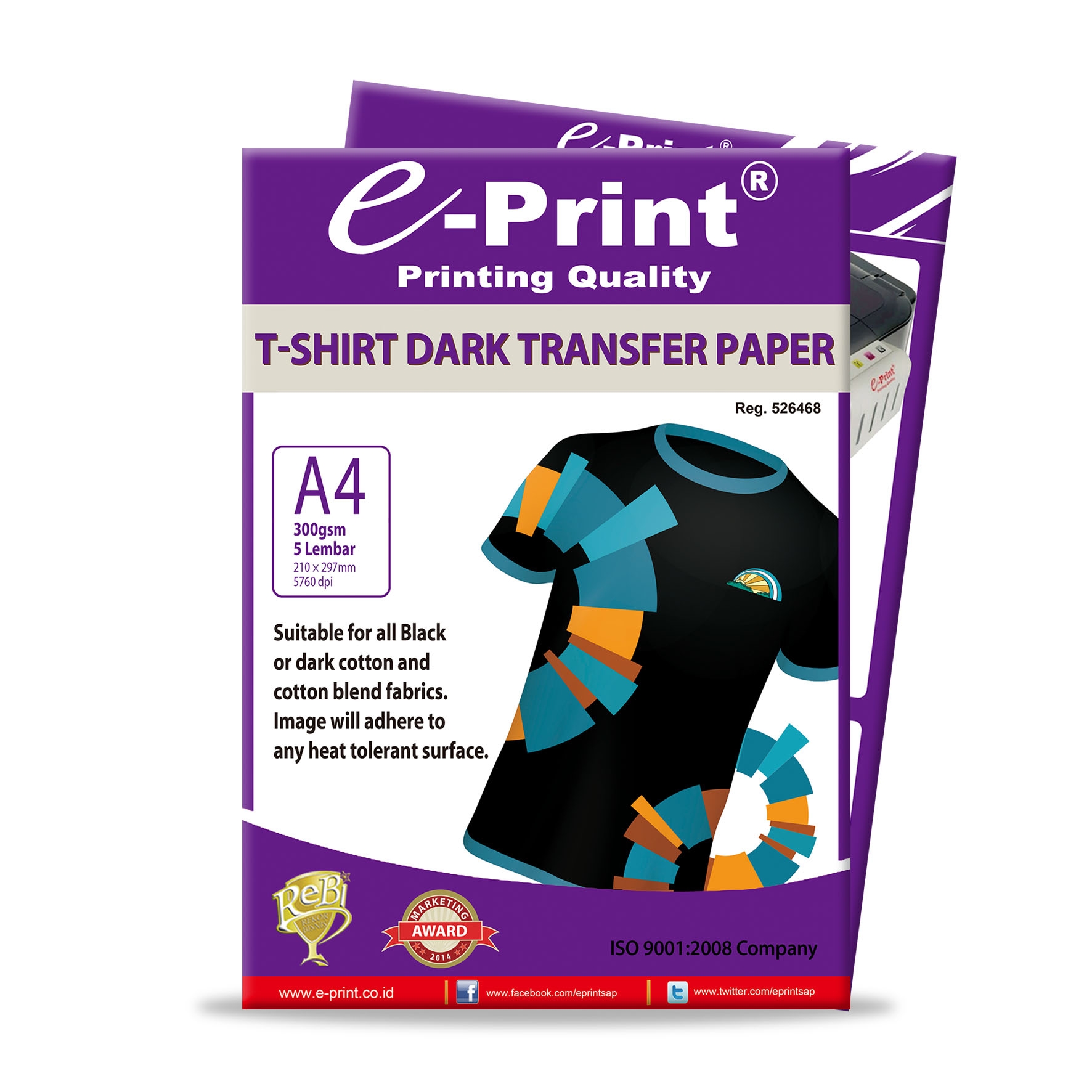 Kertas Foto E Print Dark T Shirt Transfer Paper