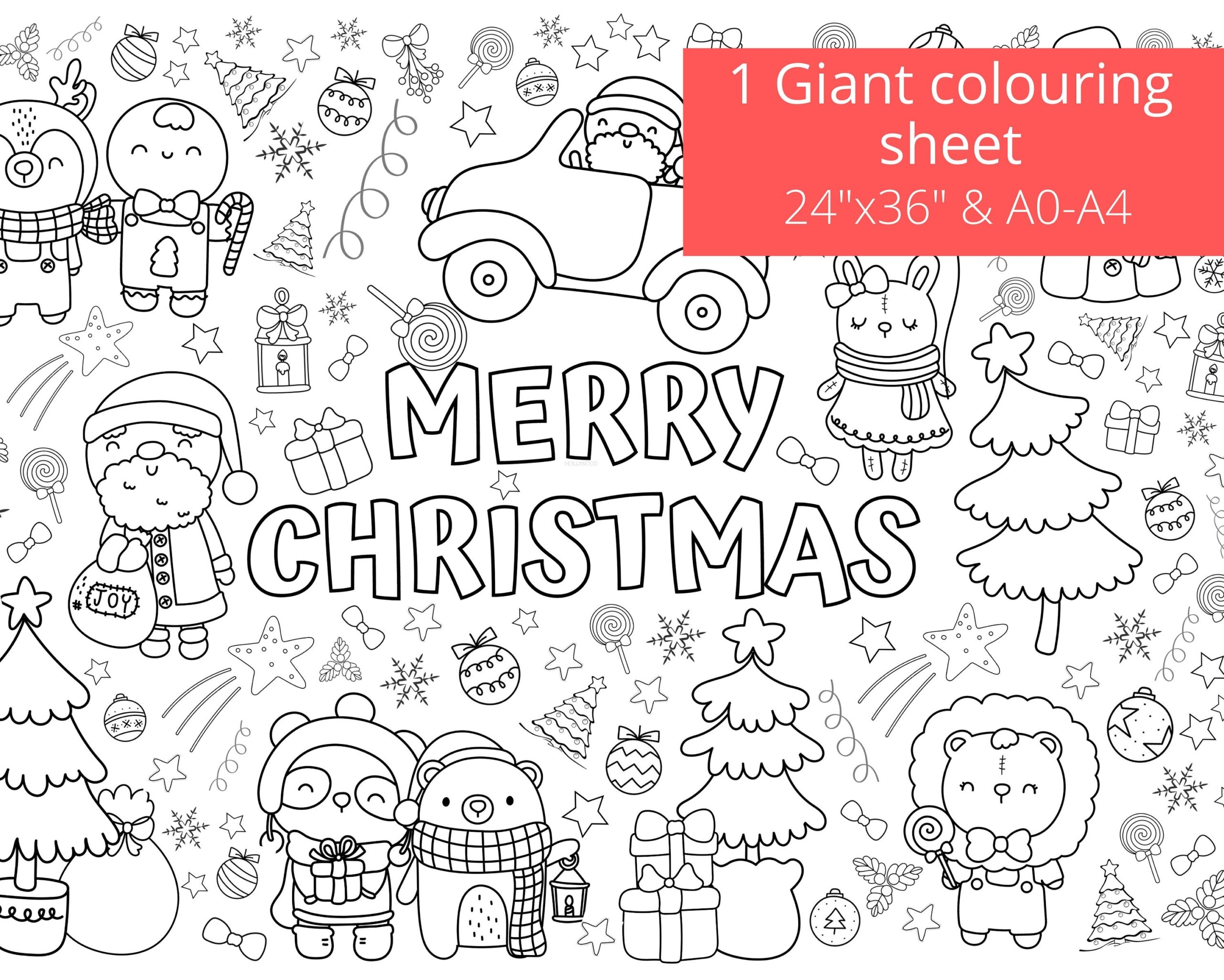 Kid Giant Christmas Coloring Page Christmas Colouring Sheet 