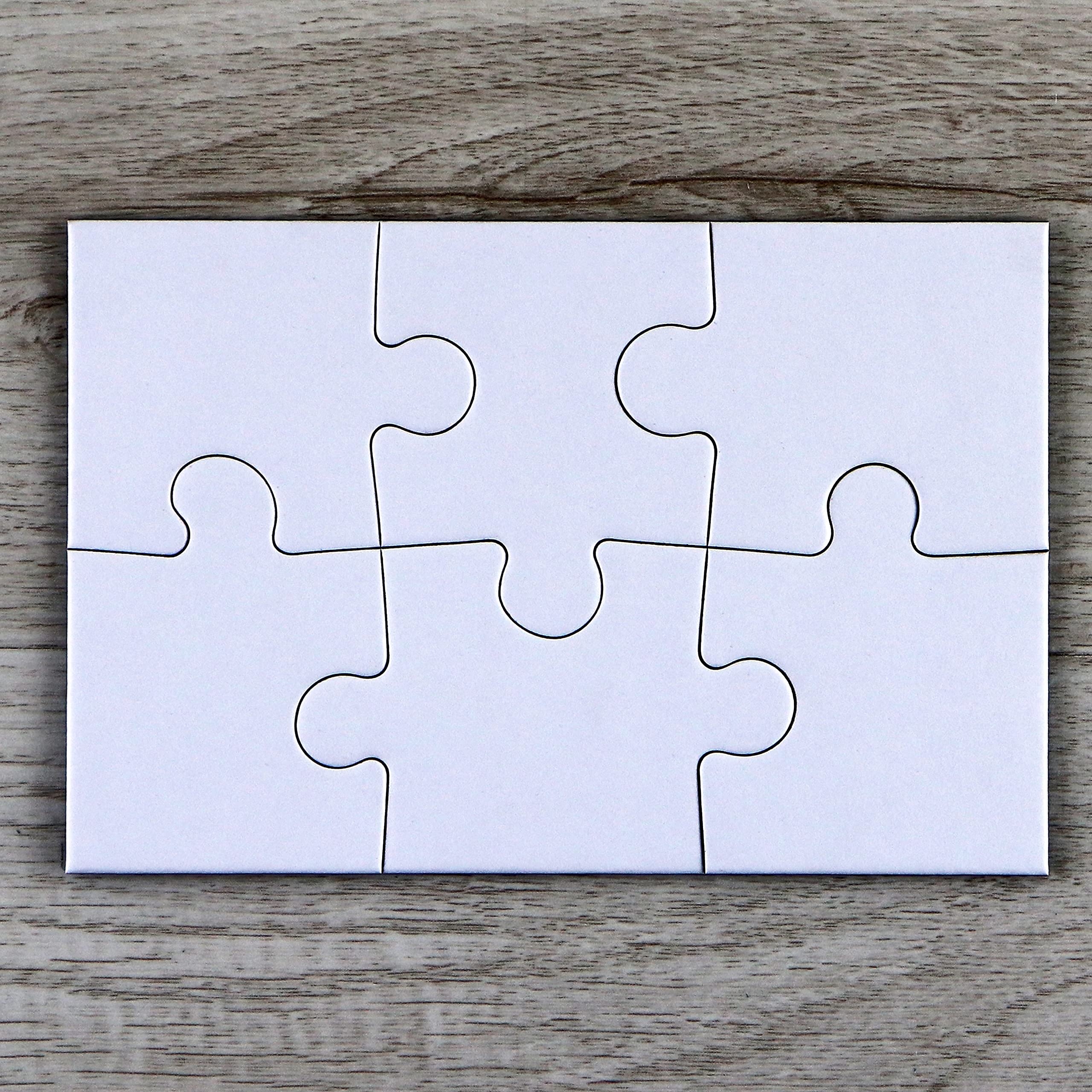 Kids Drawing Blank Jigsaw Puzzles Pack Of 10 White 6 Piece Puzzles With Blank Envelopes Puzzles For Drawing Writing Painting