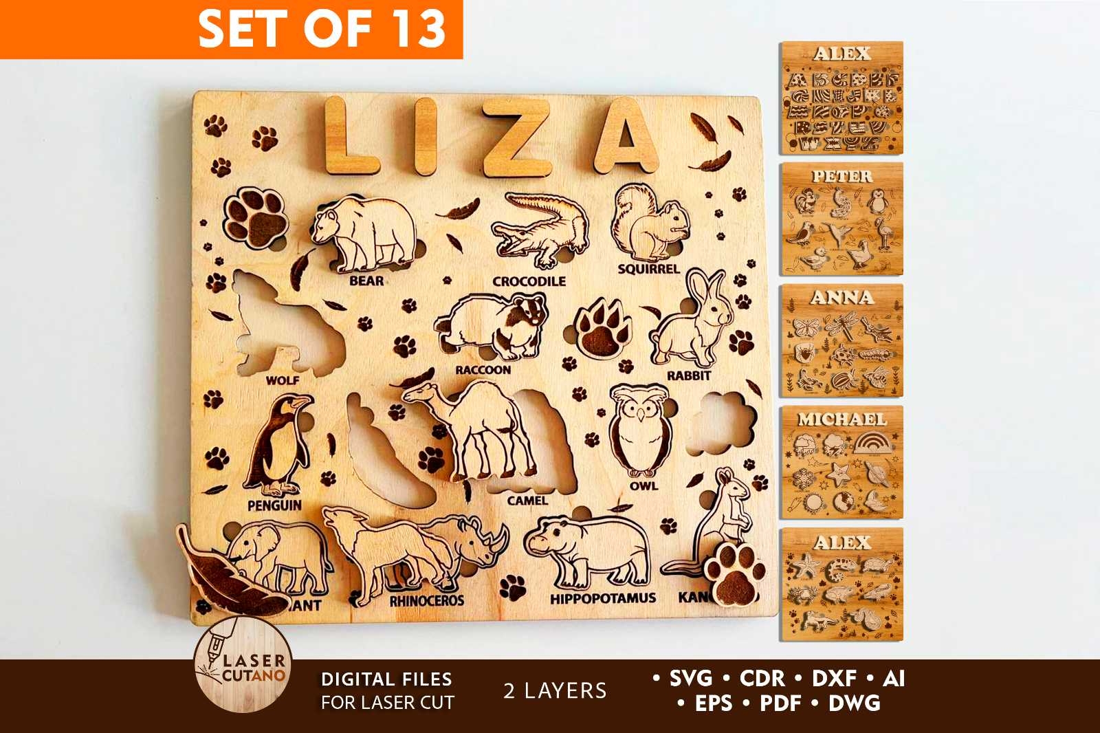 puzzle template laser cutter