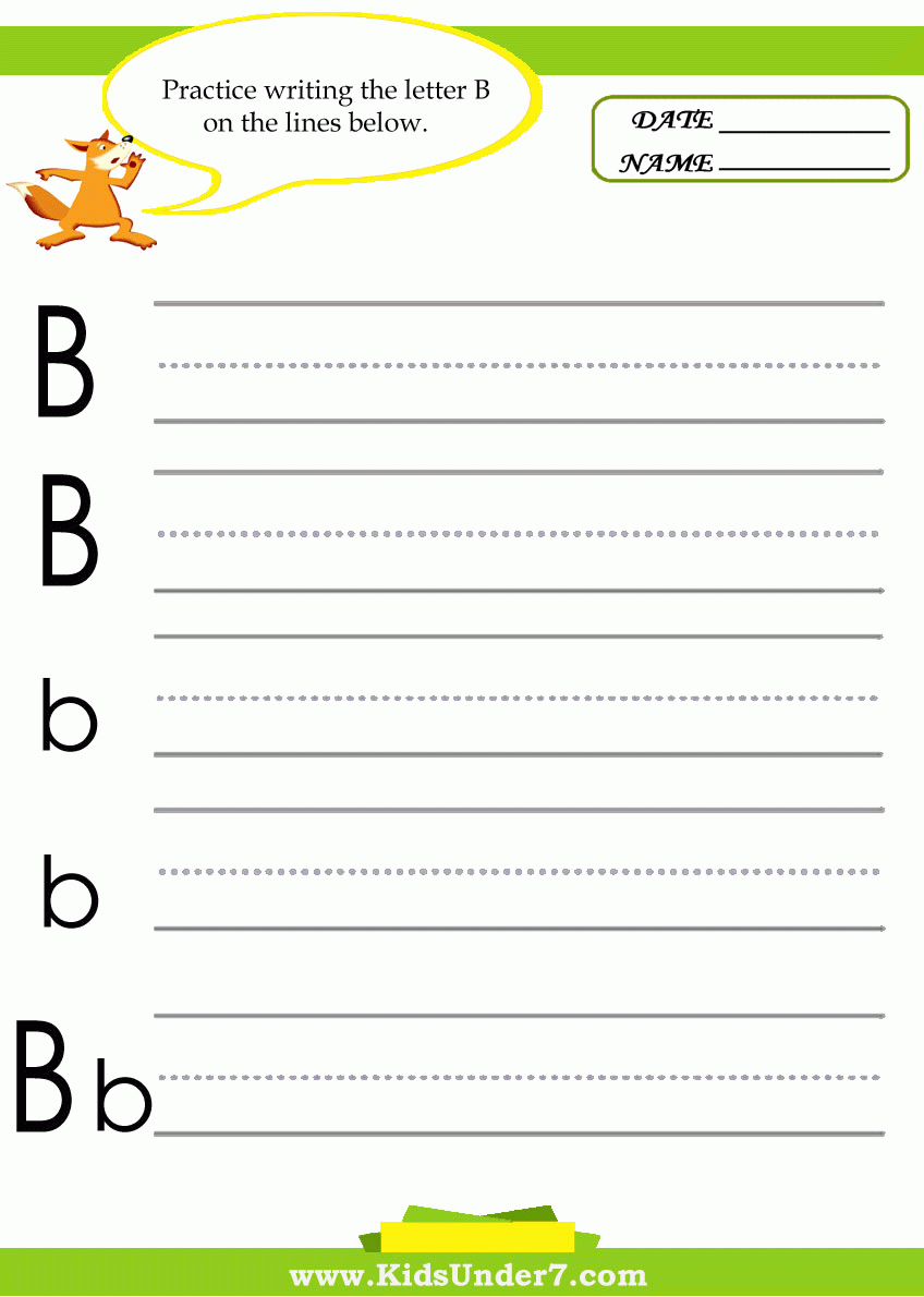 b worksheet preschool
