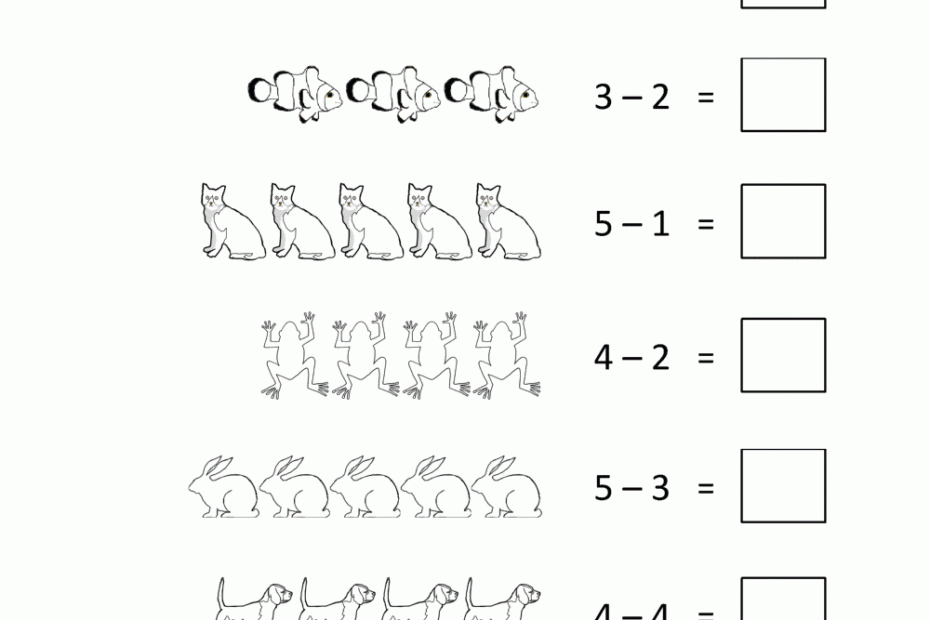 Kindergarten Subtraction Worksheets