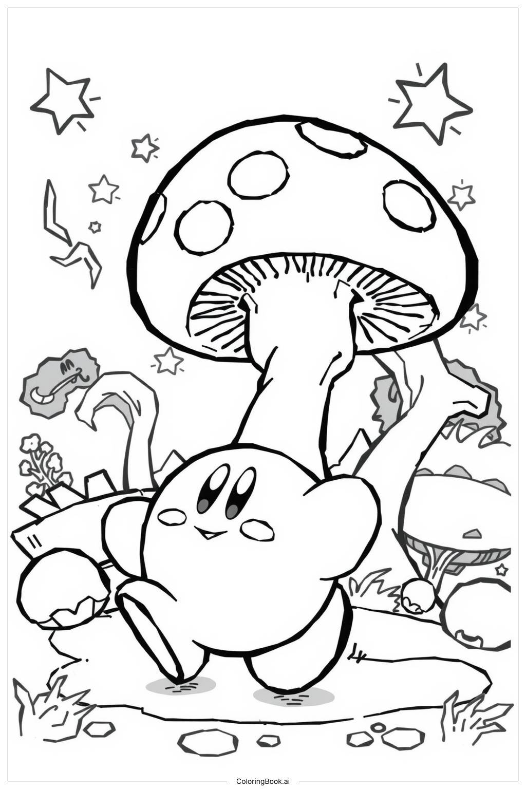 printable kirby coloring pages