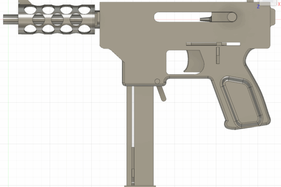 Kiss 9 Spring Powered Airsoft Pistol Free 3D File For Cults