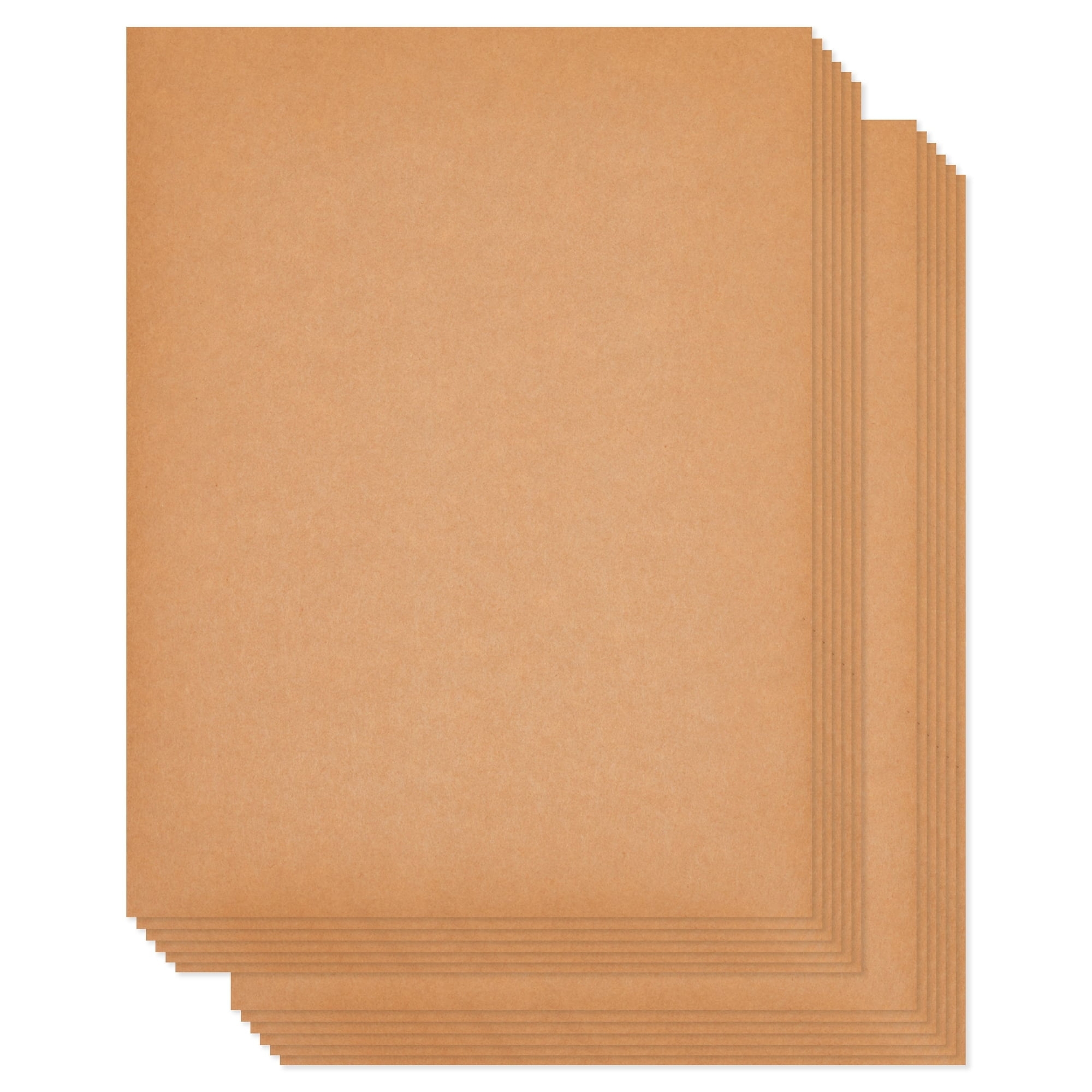 Kraft Paper 48 Pack Self Adhesive Printable Sticker Paper Full Sheet Brown Labels 8 5x11 In Walmart