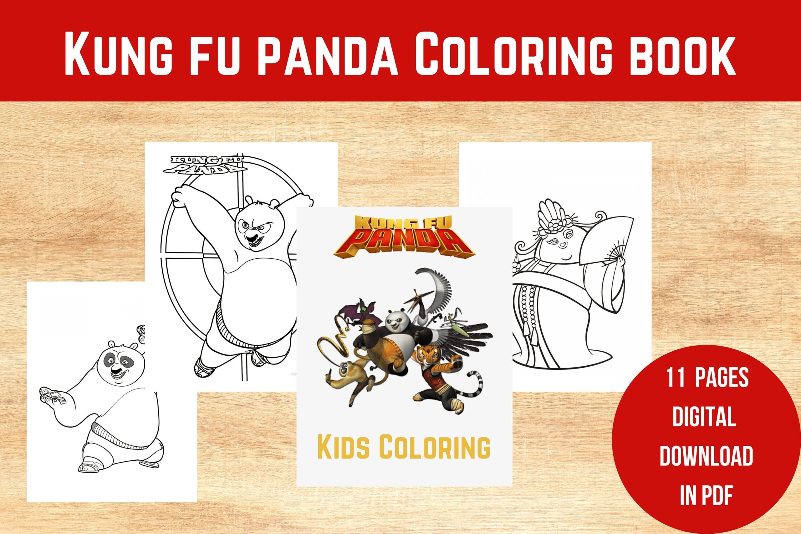 Kung Fu Panda Coloring Book Embark On A Martial Arts Journey With Handmade And Customizable Pages Etsy