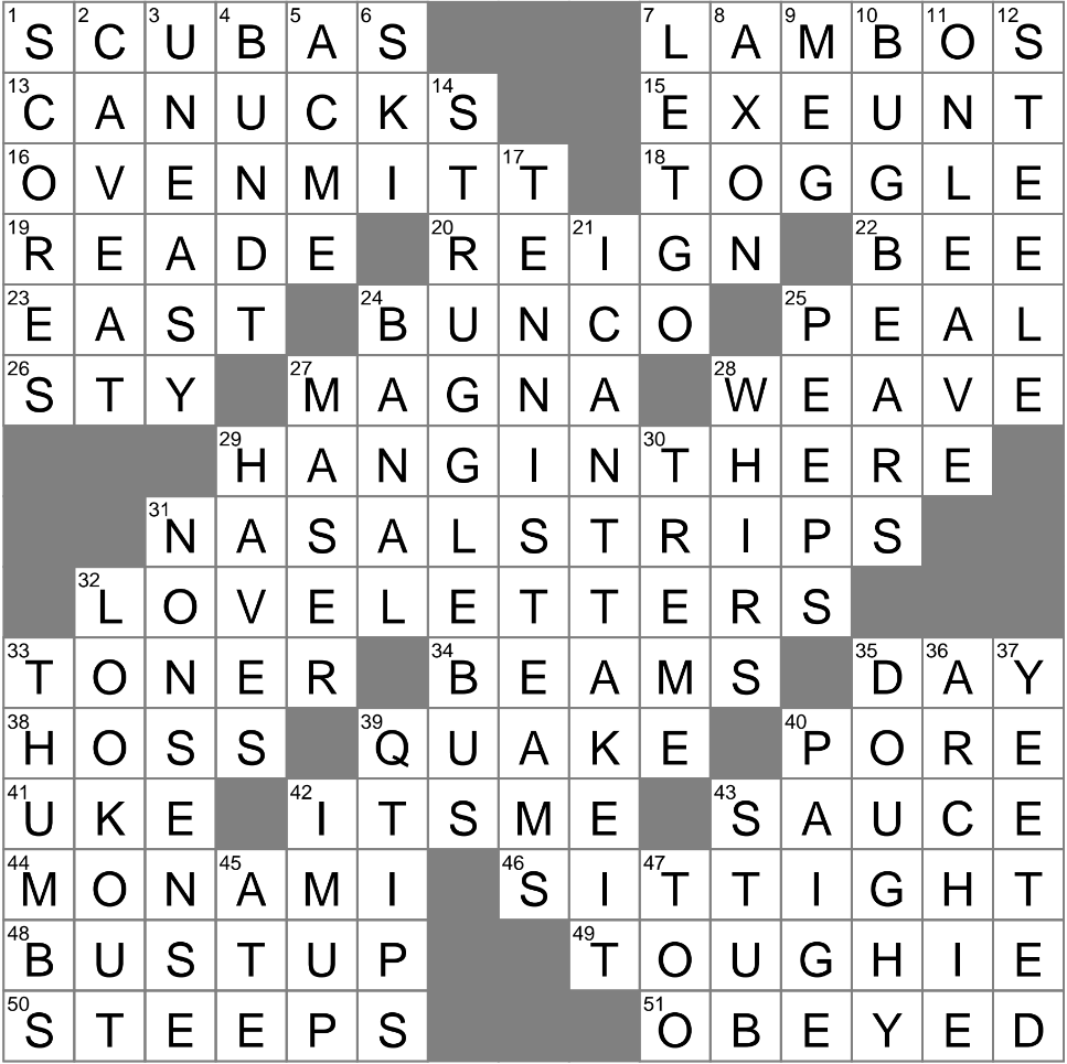 l a times printable crossword puzzles