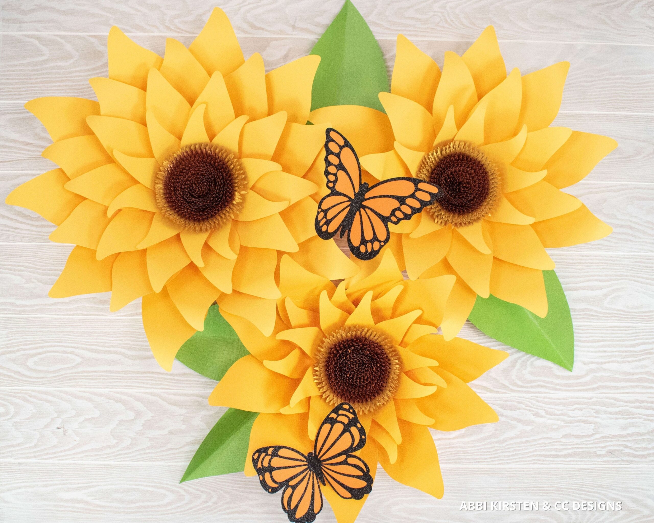 Large Paper Sunflower DIY Templates PDF Flower Templates And Flower SVG Cut Files Use With Cricut Cutting Machines Etsy