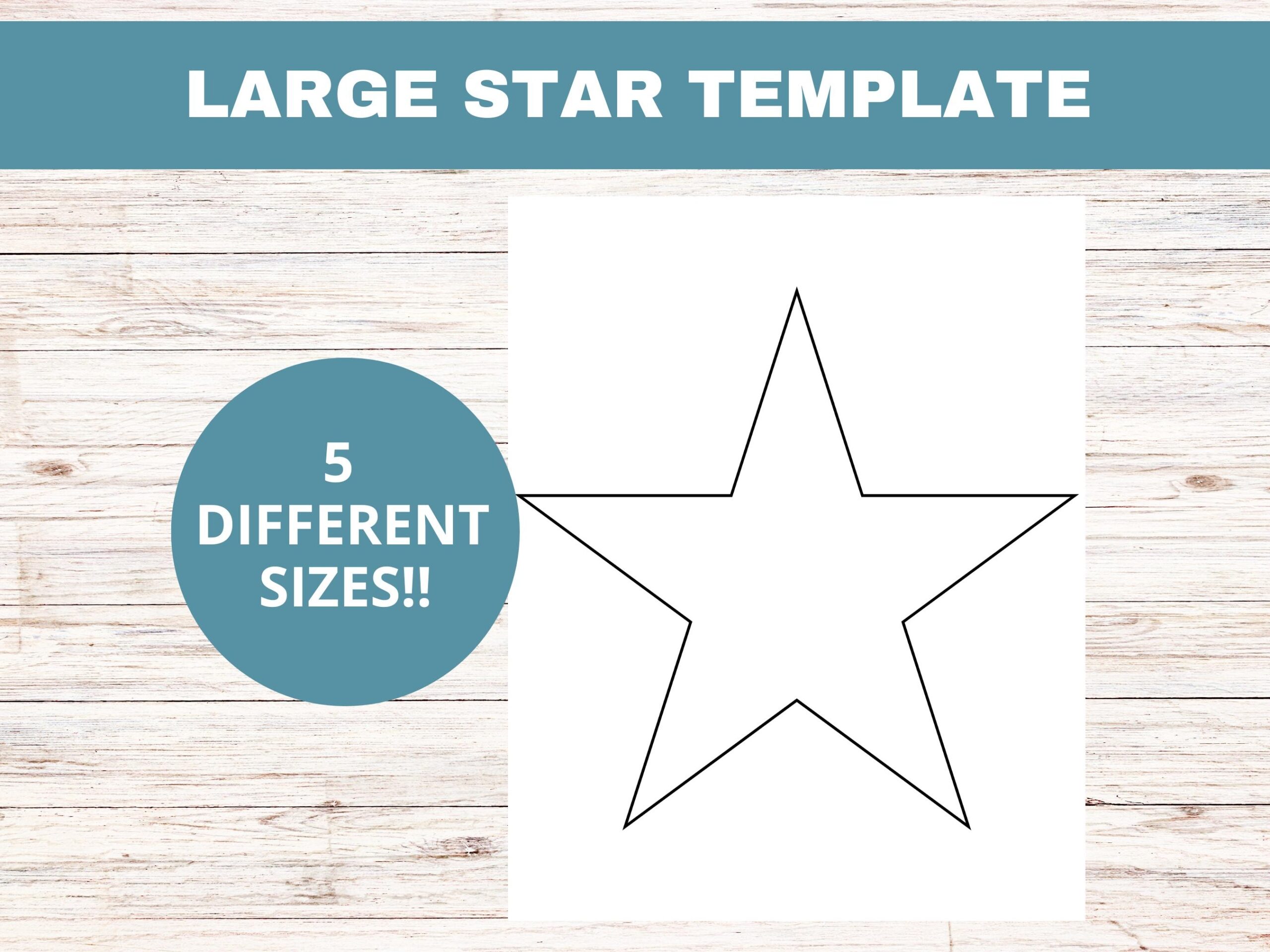 large star printable template