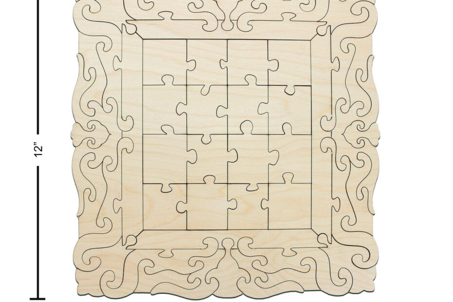 Leisure Arts Wood Puzzle Large Frame 50 Pieces 12