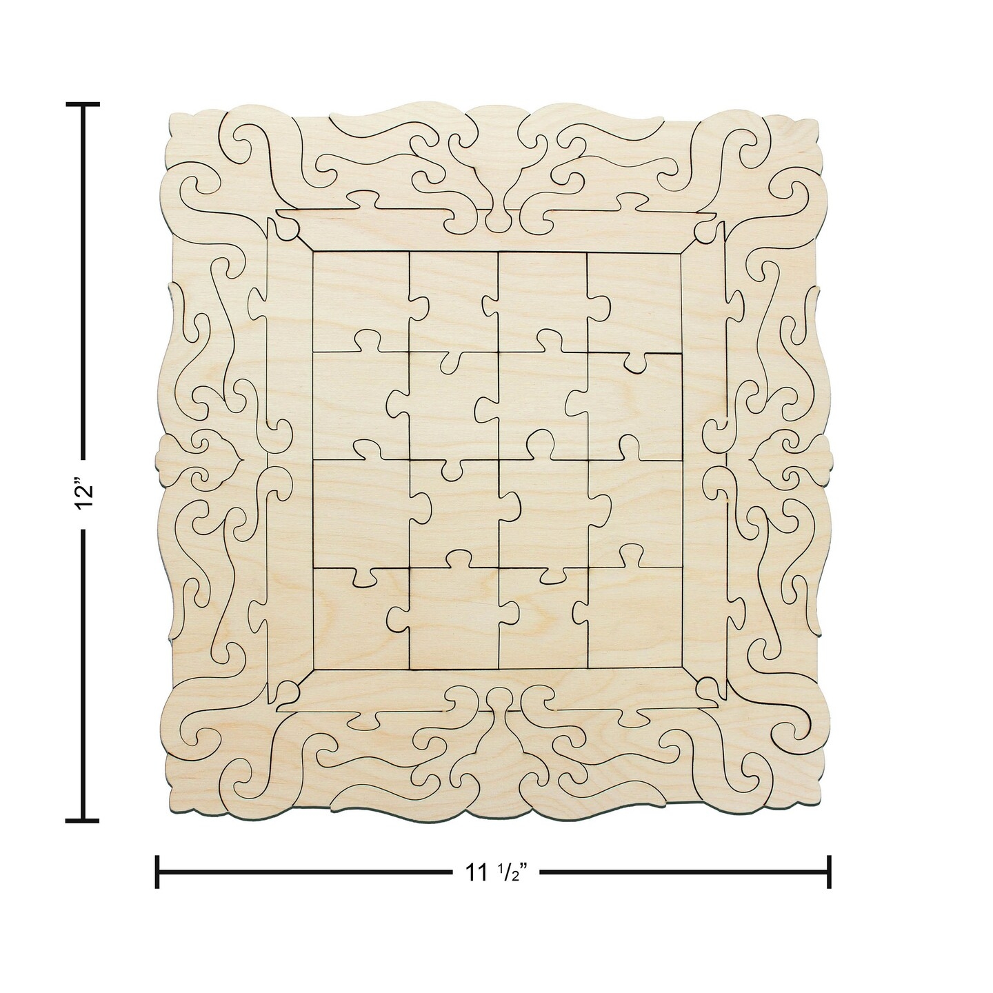 Leisure Arts Wood Puzzle Large Frame 50 Pieces 12