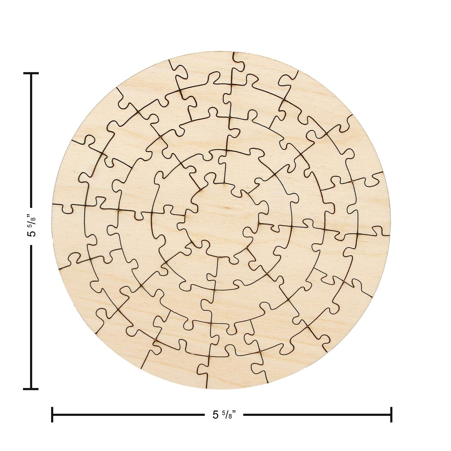 Leisure Arts Wood Puzzle Small Circle 49 Pieces 5 5