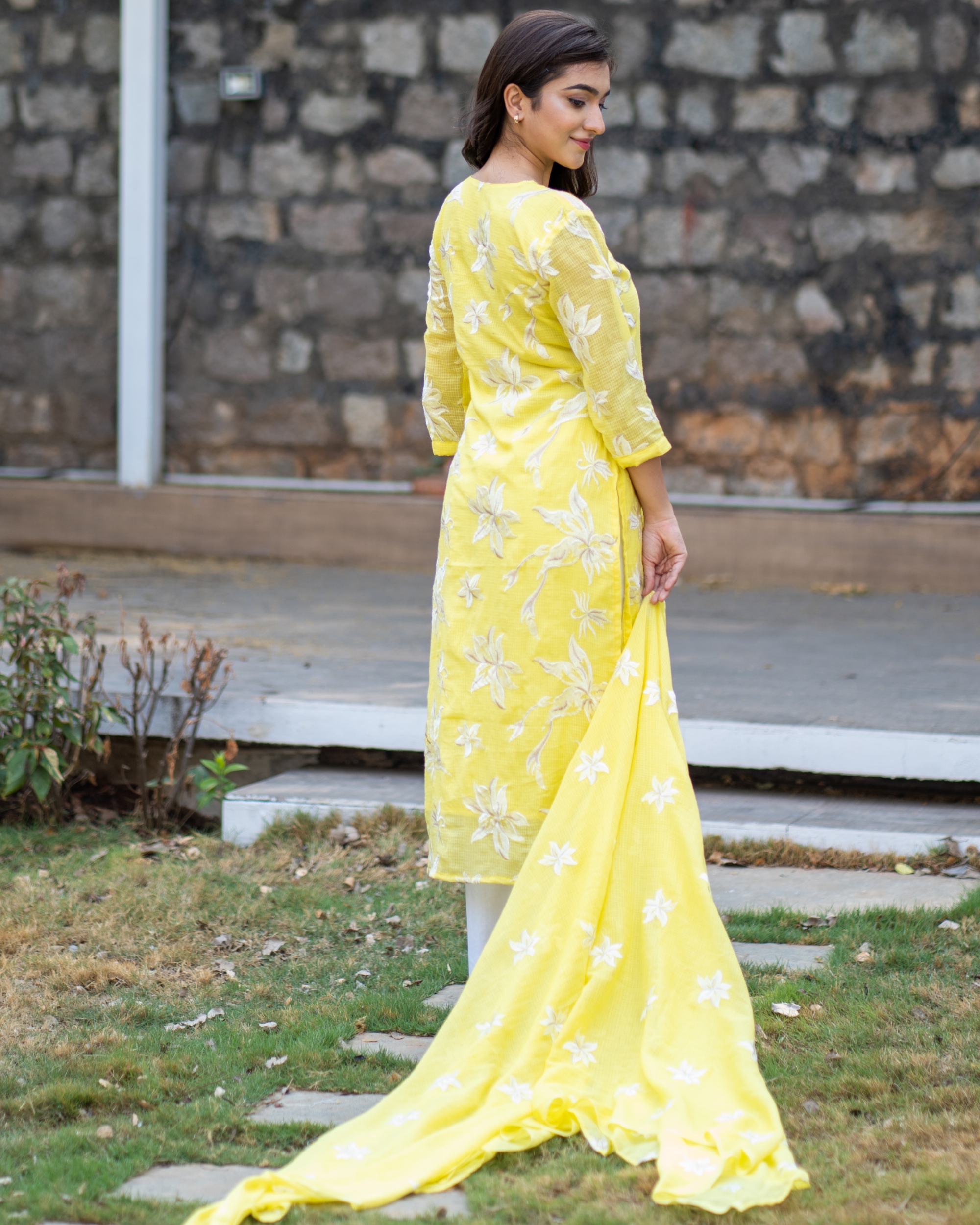lemon yellow color dresses