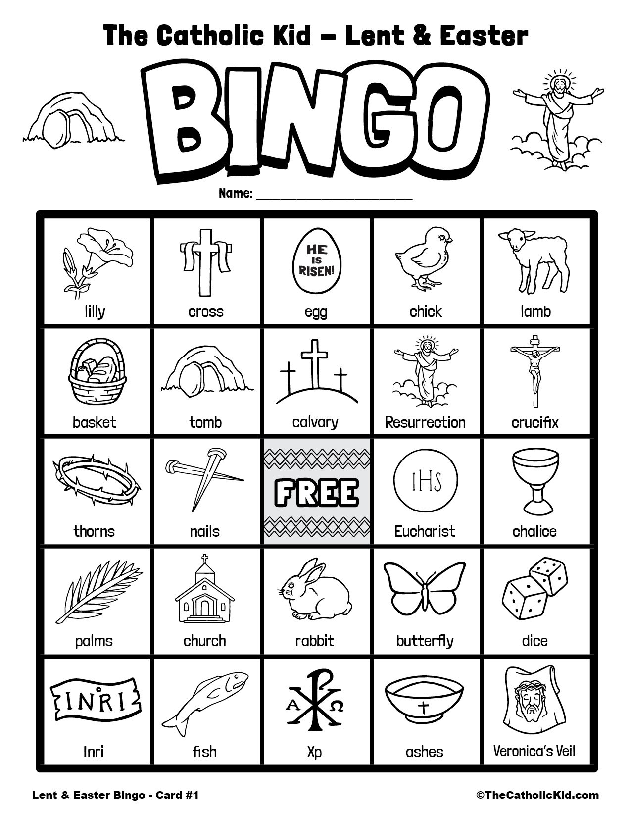 Lent U0026 Easter Bingo Cards Download Pack