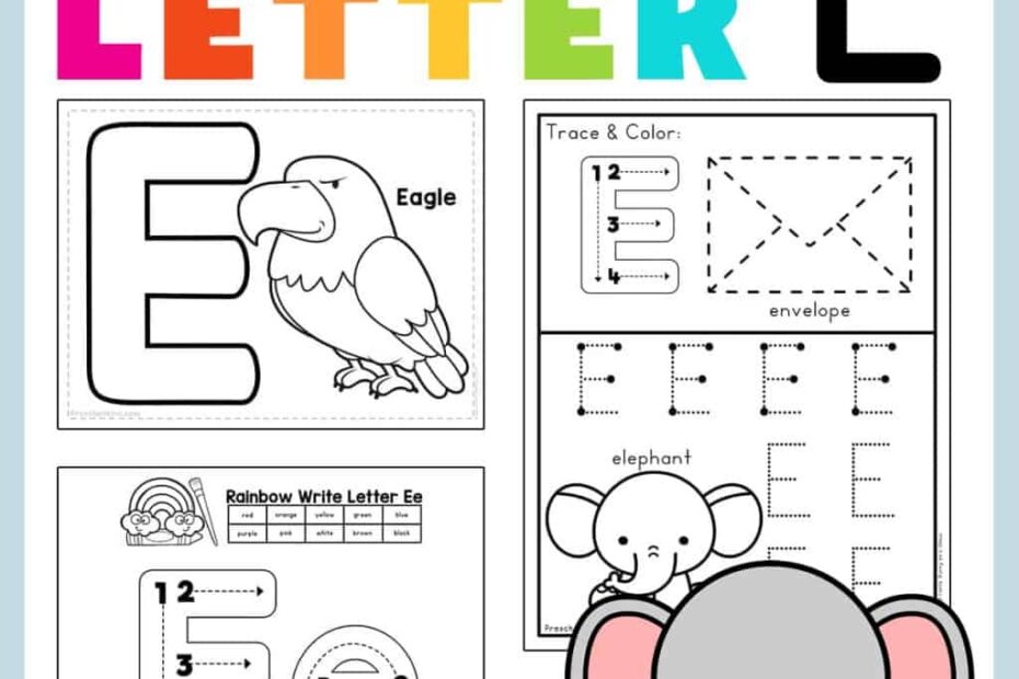 Letter E Preschool Printables Preschool Mom