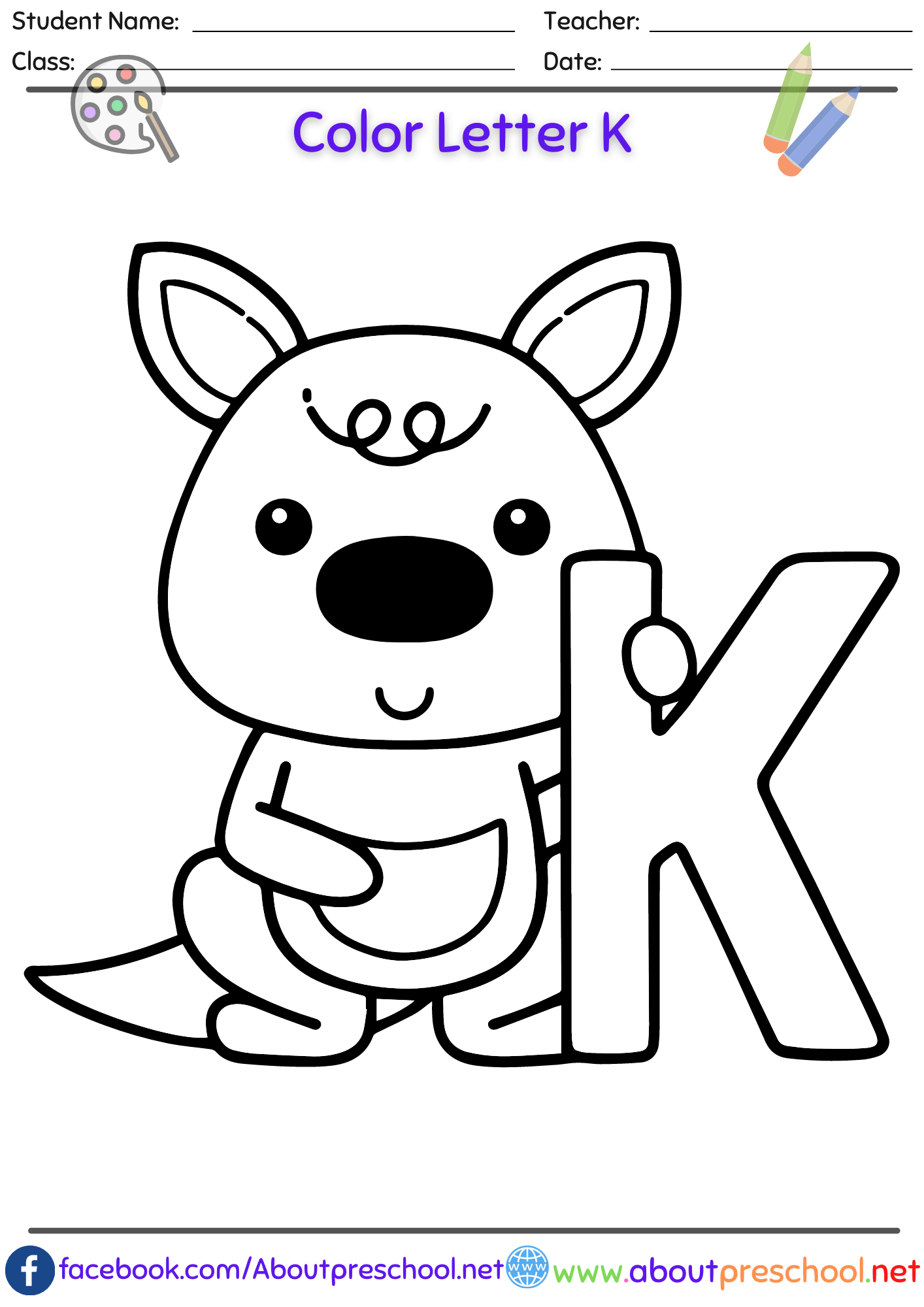 Letter K Worksheets Archives About Preschool