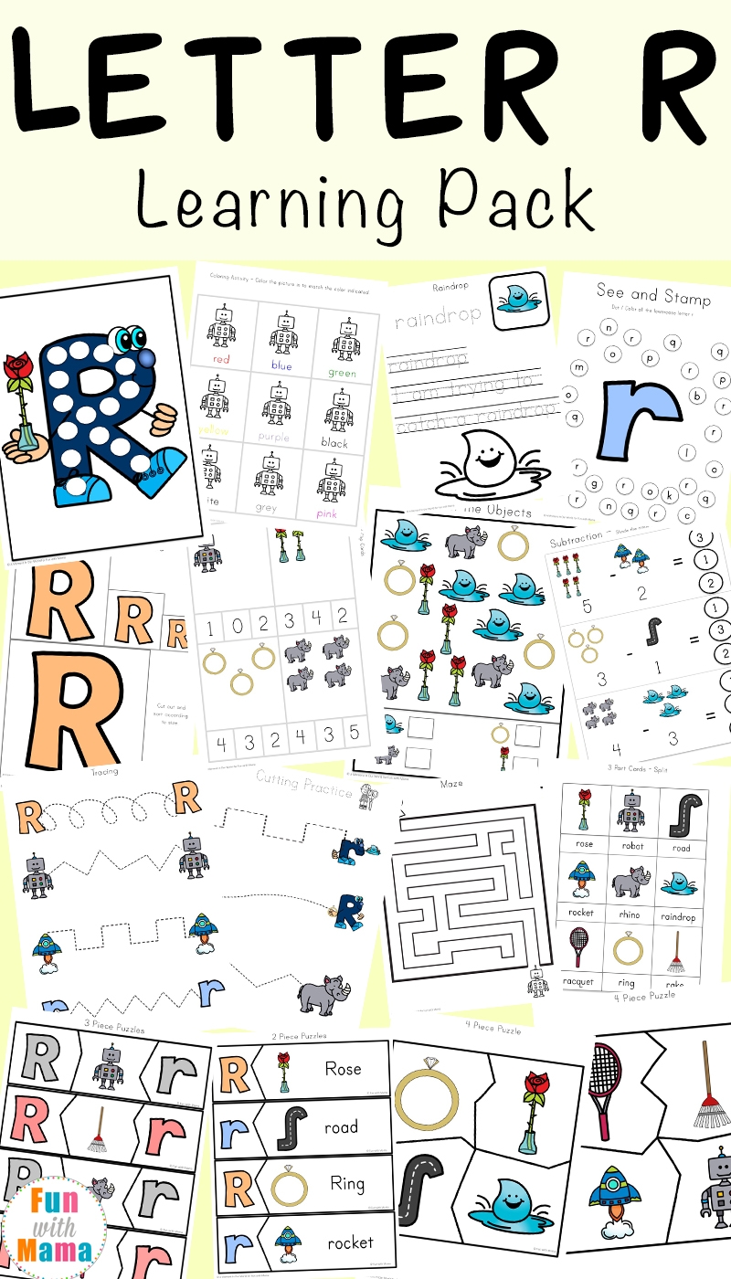 letter r puzzle template