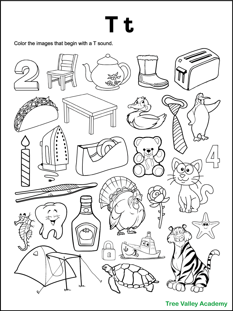 printable letter t