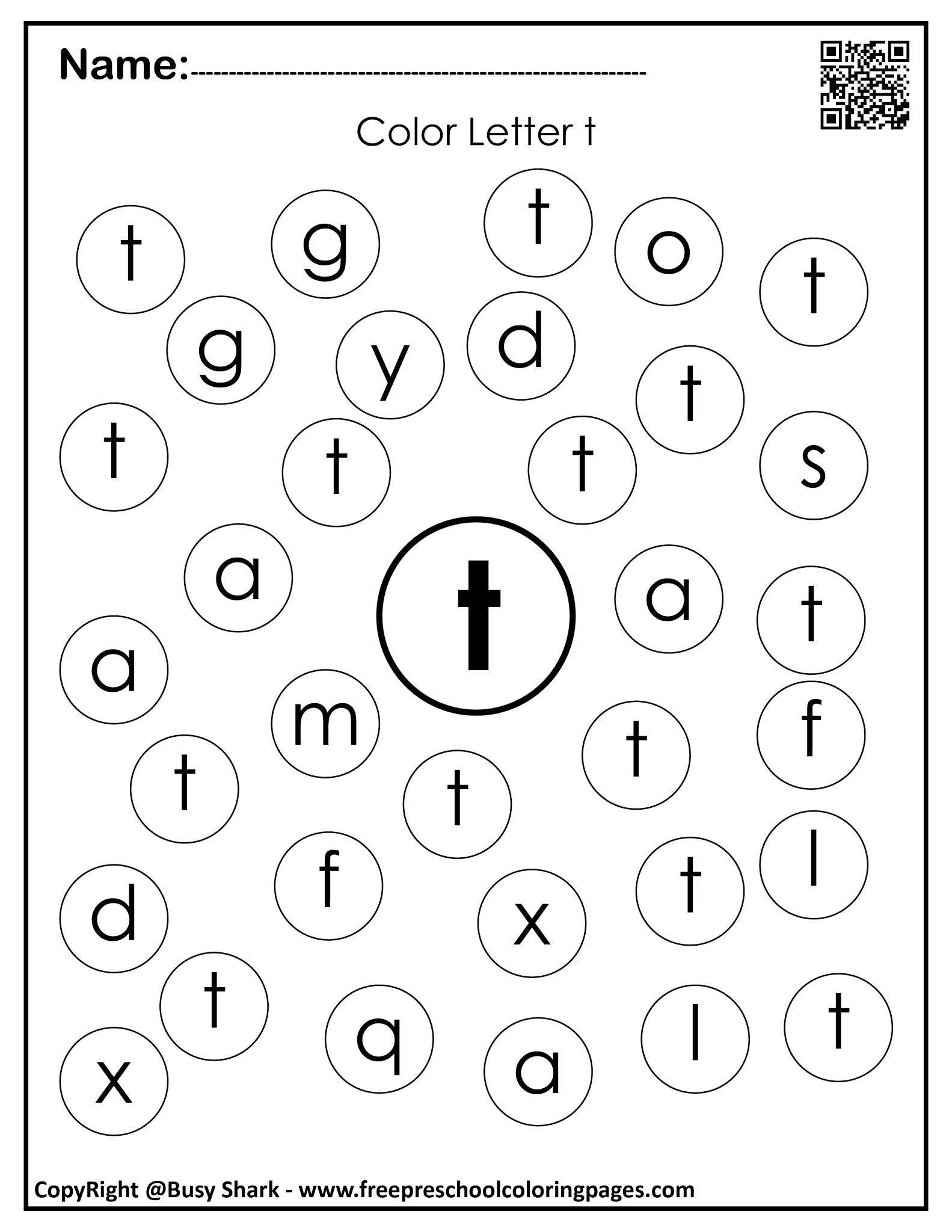 letter t coloring worksheets
