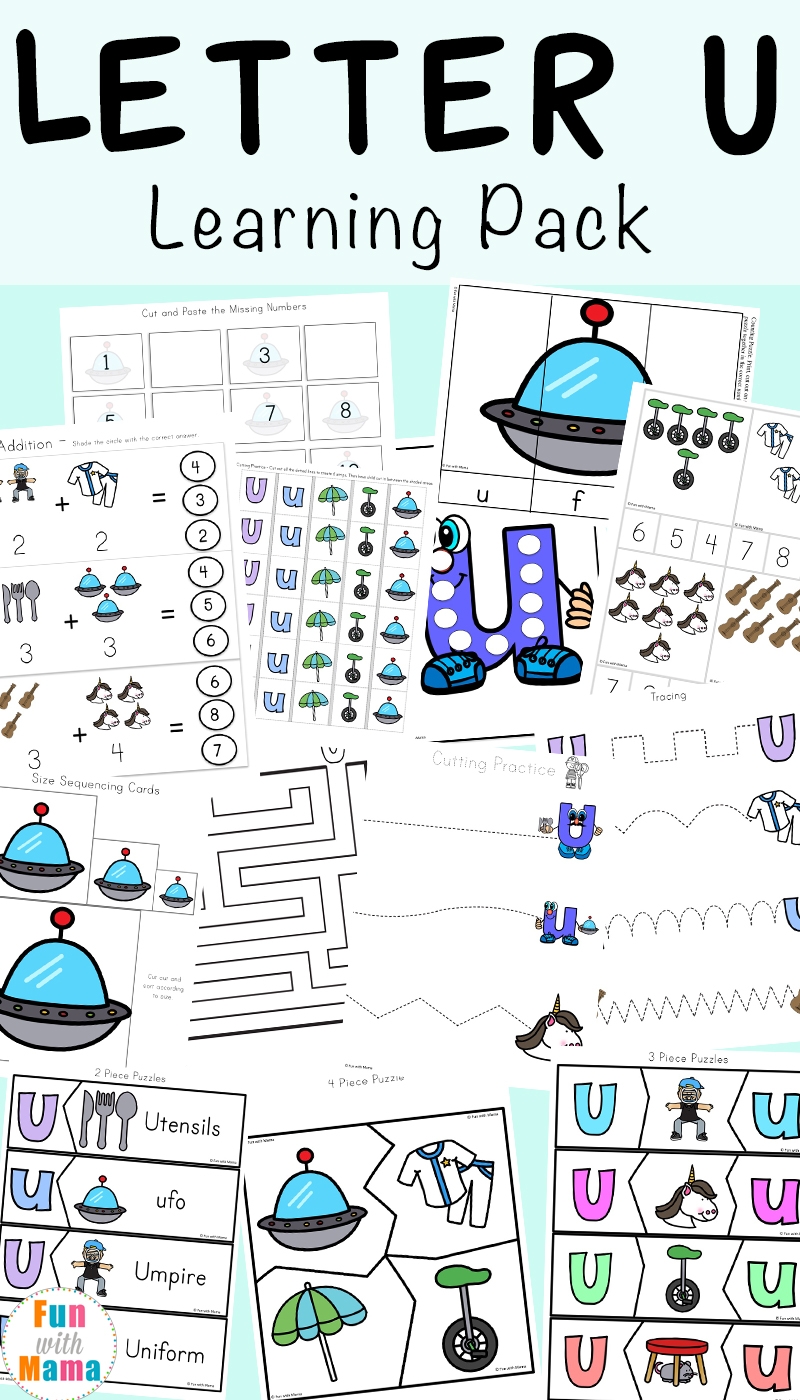 letter u preschool worksheets