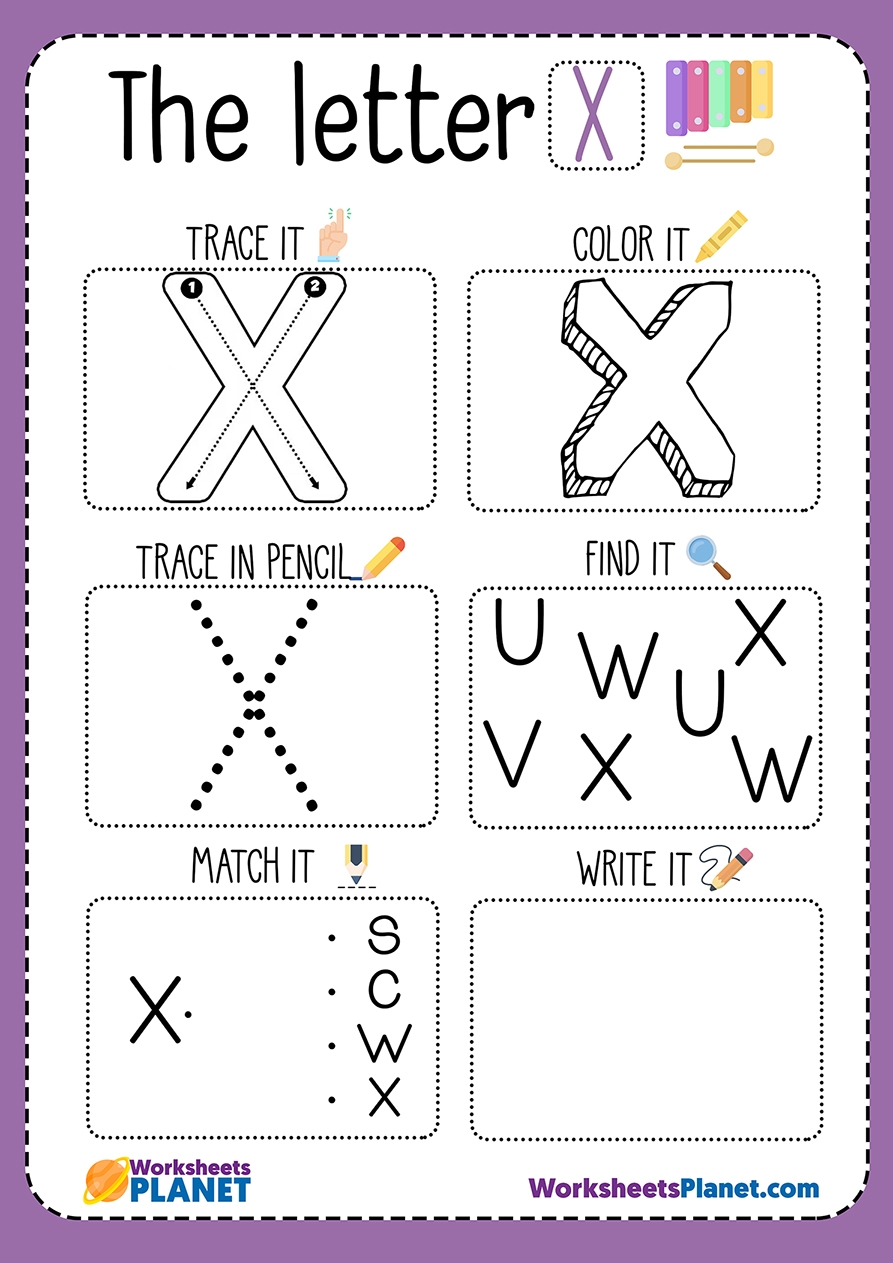 letter x worksheets