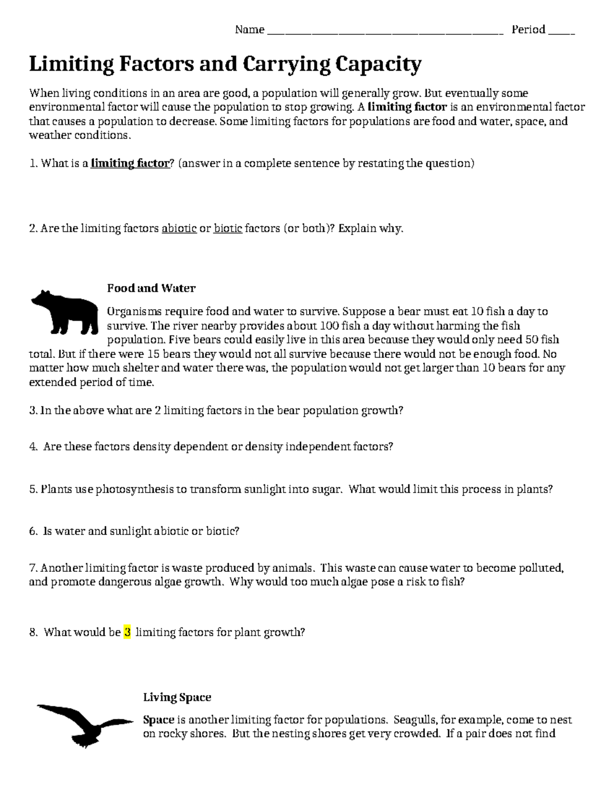 Limiting Factors And Carrying Capacity Understanding Population Dynamics Studocu